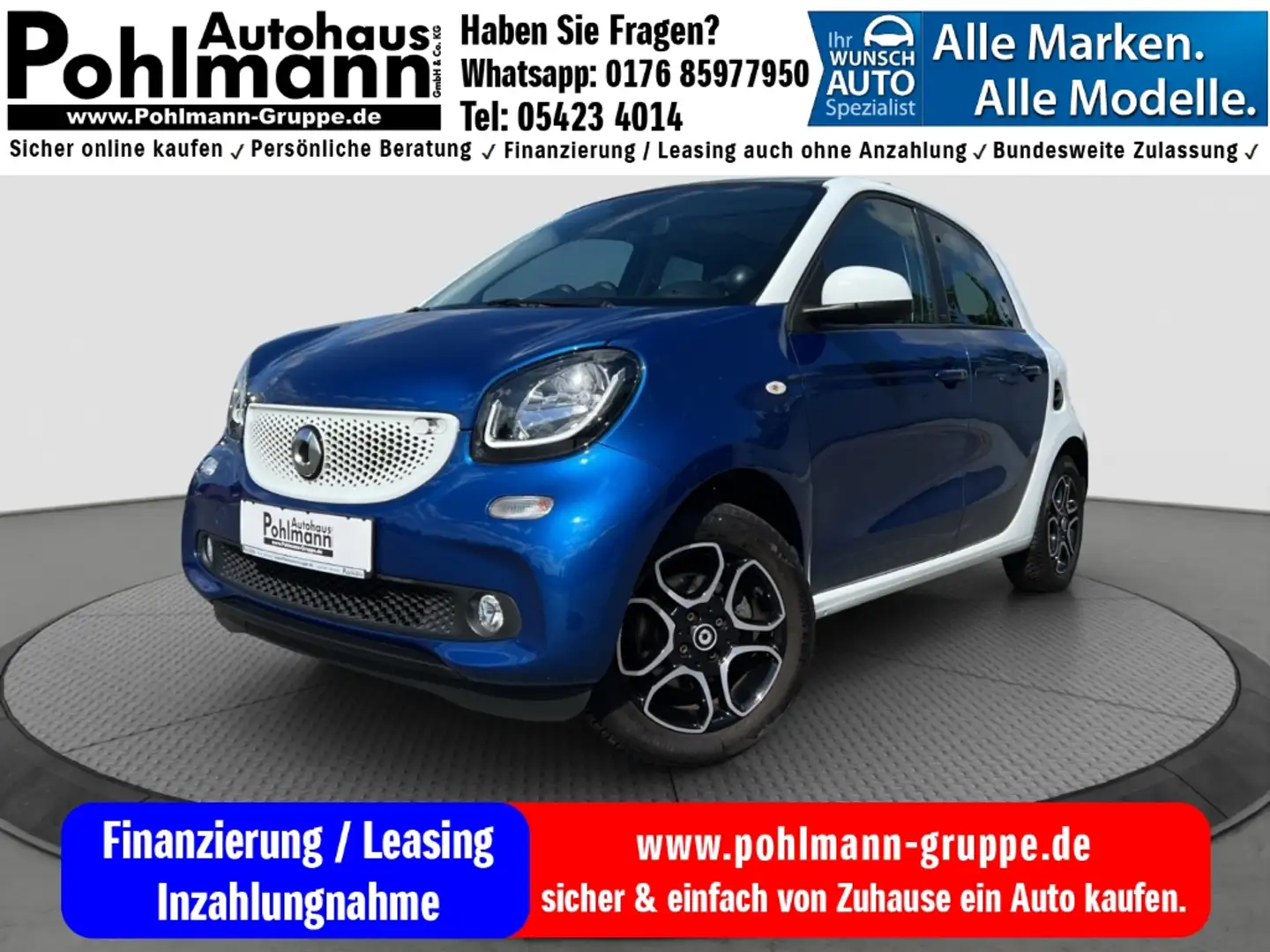 smart forFour 0,9 Turbo passion SHZ LED  Panorama Klimaautom Ein Blau - 1