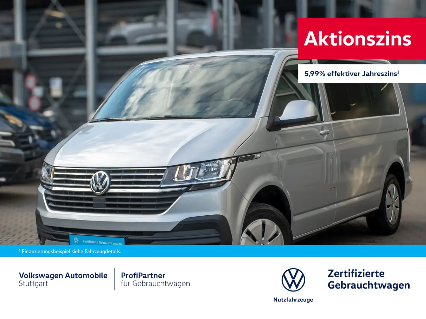 Volkswagen T6.1 Caravelle Comfortline DSG 2.0TDI NAVI Silber - 1