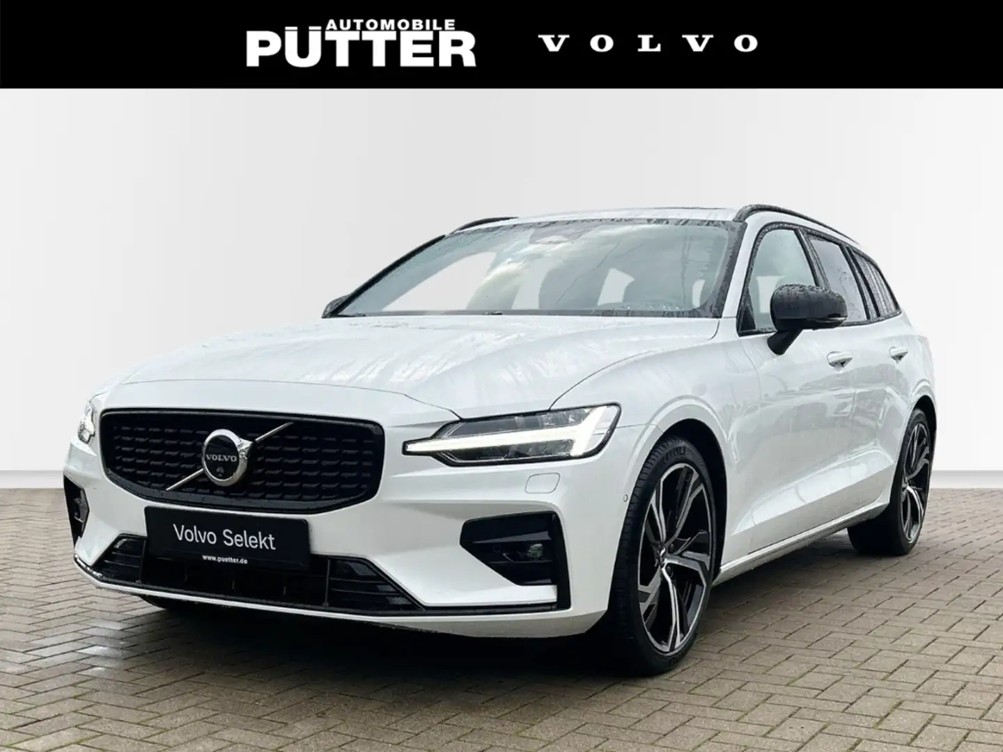 Volvo V60 B4 Benzin Plus Dark 19'' ACC HUD Panorama 360 Kame Weiß - 1