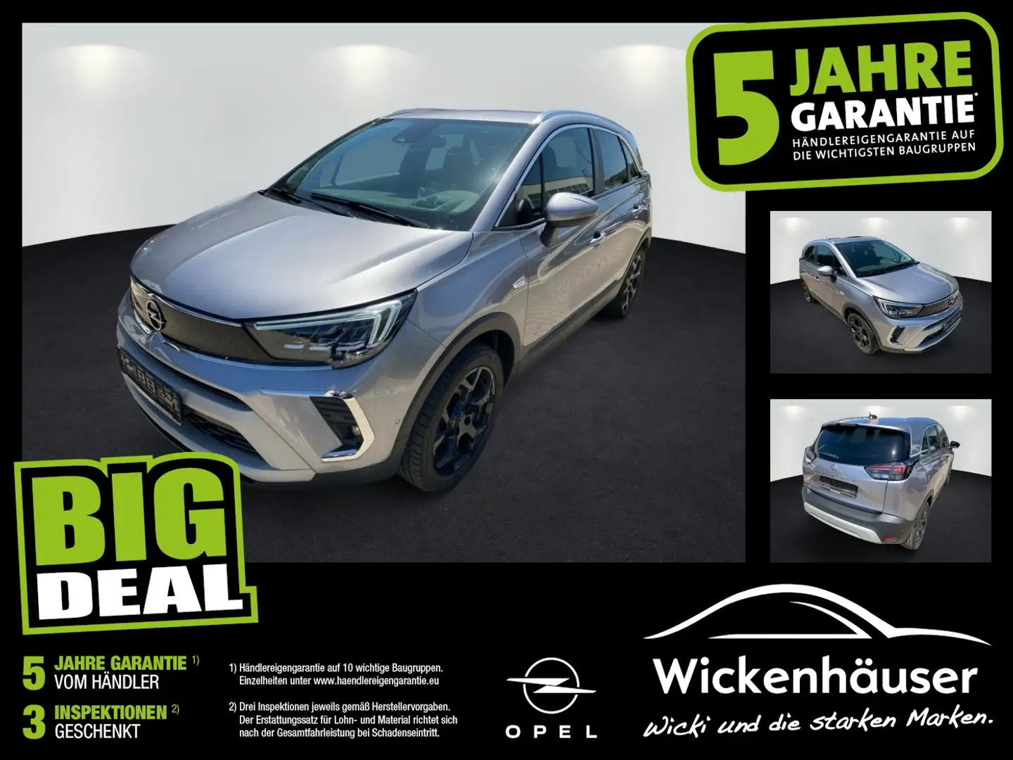 Opel Crossland 1.2 Turbo Rückfahrkamera mit 180° Zilver - 1