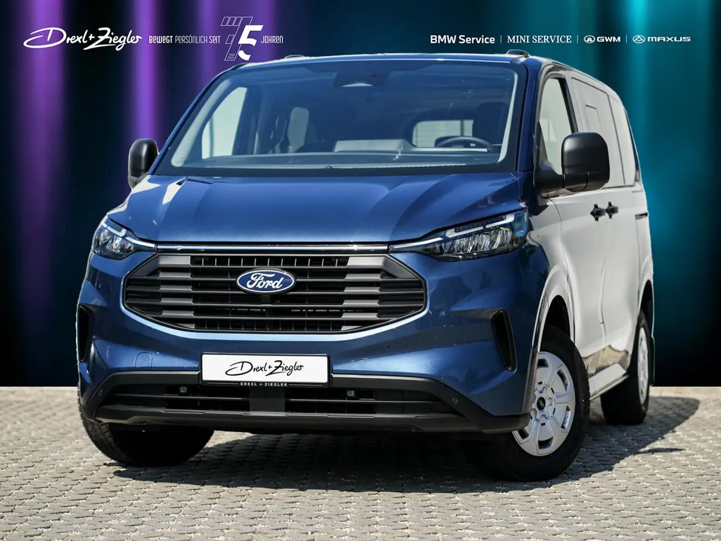 Ford Transit Custom L1 Trend 8-Sitze Navi AHK RFK LED Bleu - 1