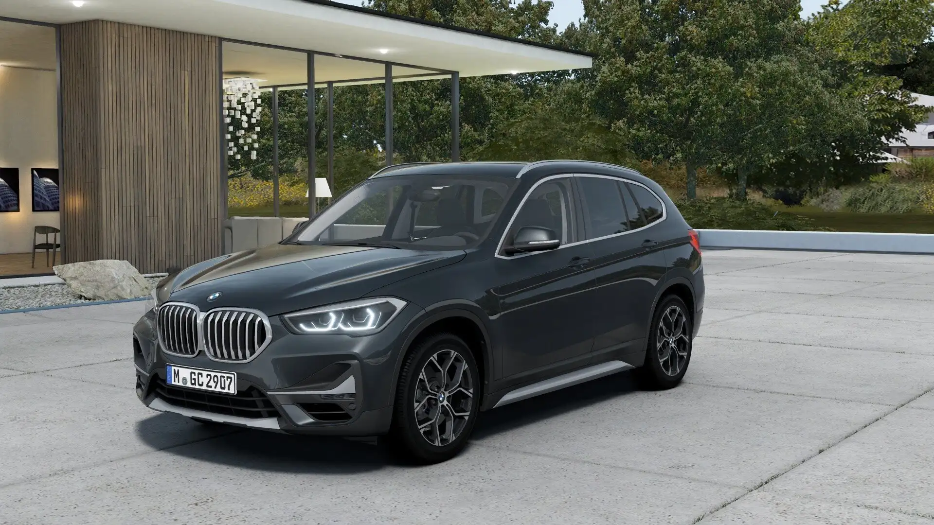 BMW X1 sDrive20i X LINE AUTOM. PDC LED NAVI AHK Grau - 1