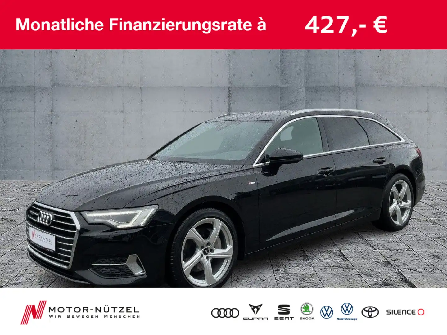 Audi A6 45 TDI QU S-LINE MATRIX+NAVI+RFK+GRA+19 Schwarz - 1