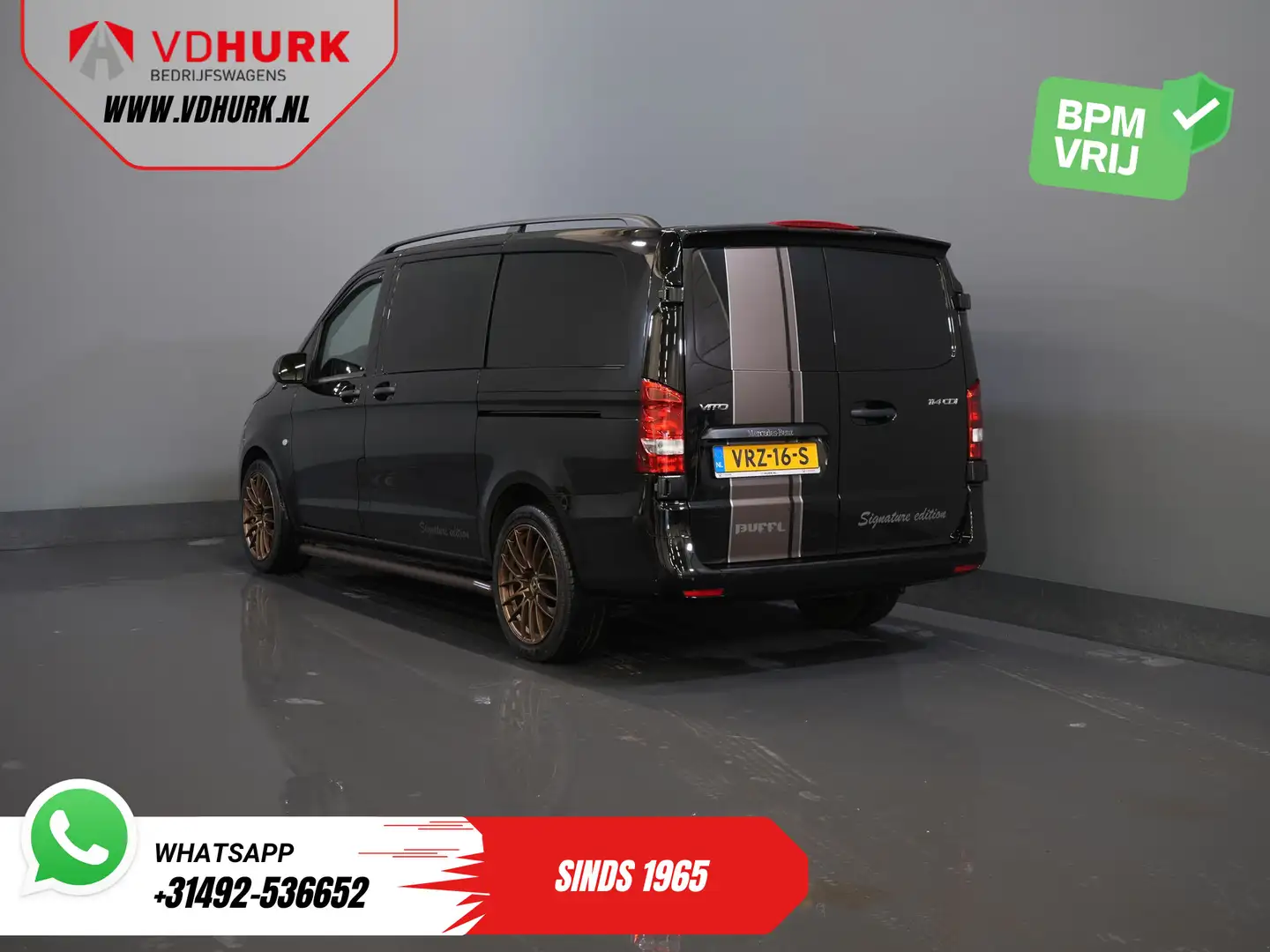 Mercedes-Benz Vito 114 CDI Aut. DC Dubbel Cabine Buffl Leder/ 2x Schu Schwarz - 2