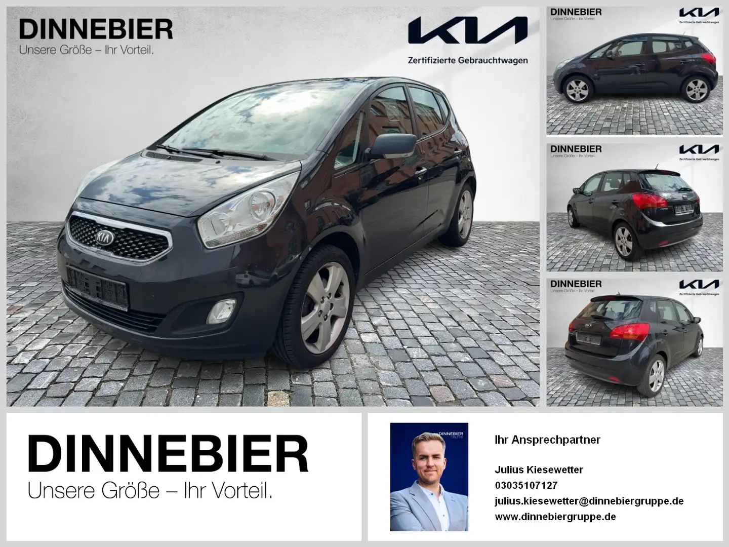 Kia Venga 1.6 SPIRIT GD 5-D+Pano+PDC+  KlimaAut+LM Noir - 1