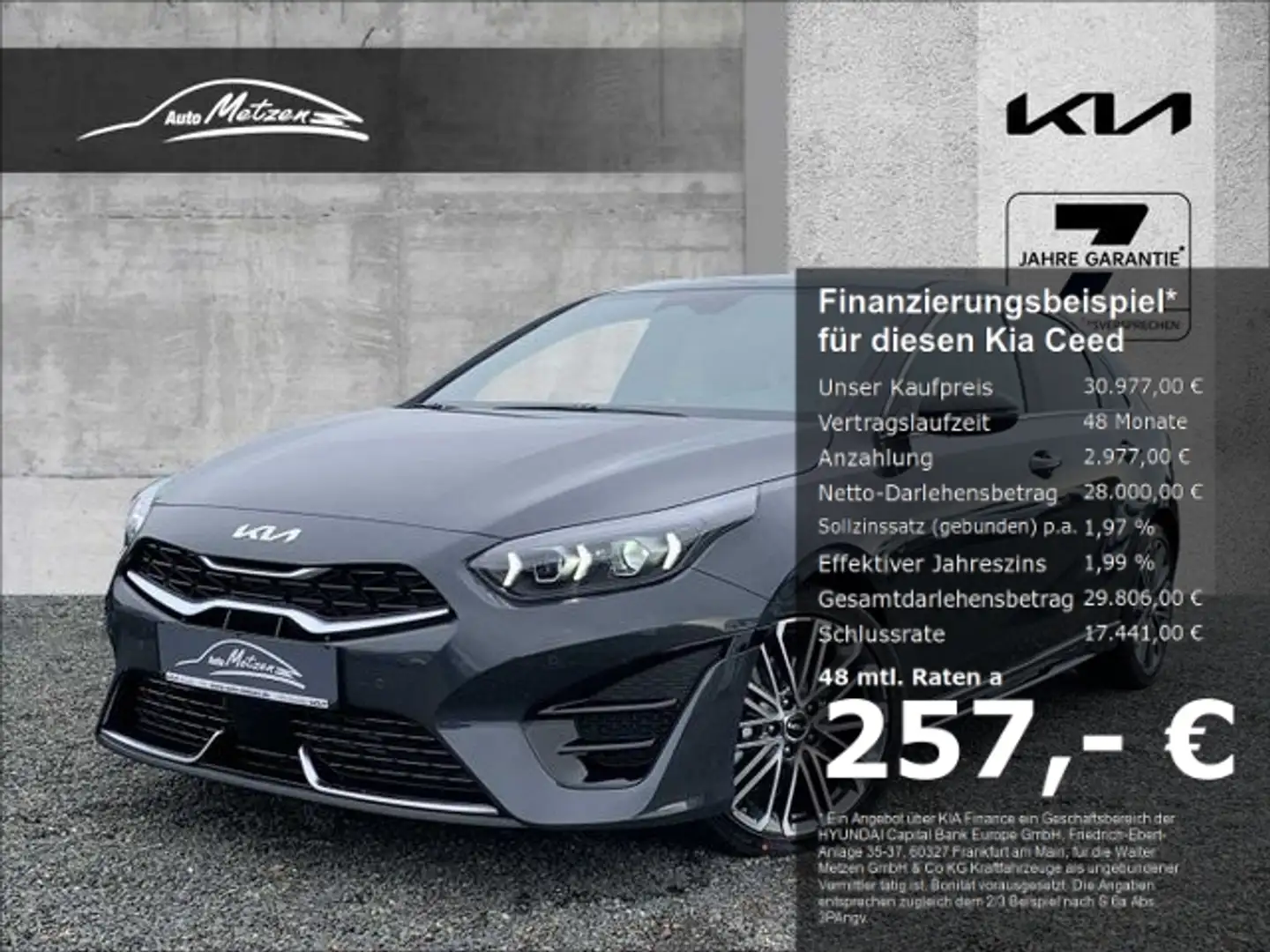 Kia Ceed / cee'd 1.5 T-GDI DCT7 GT Line TECH 18Z LED Gris - 1