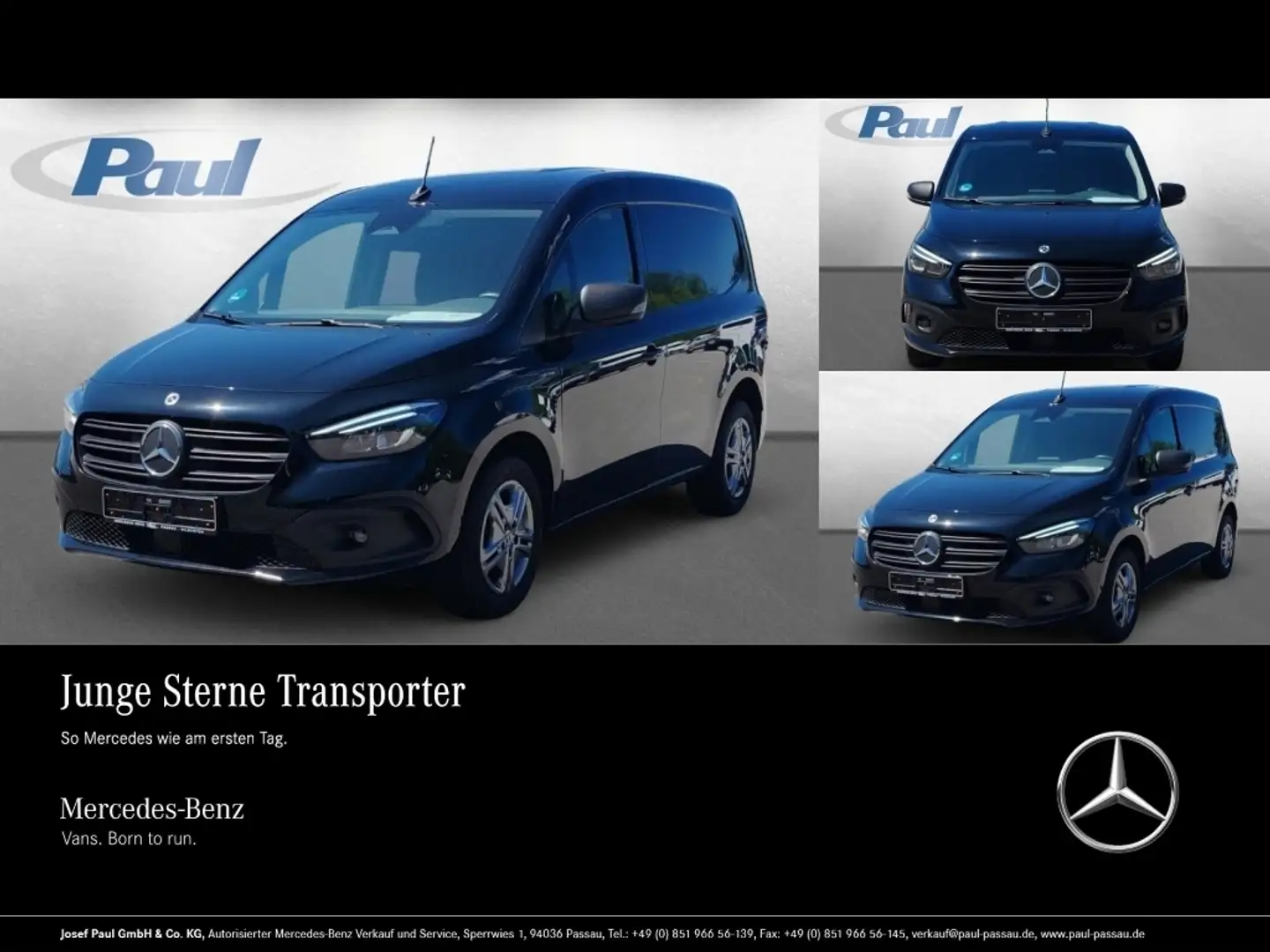 Mercedes-Benz Citan e KA  Lenkradheizung+MBUX+Navi+Kam+LED Чорний - 1