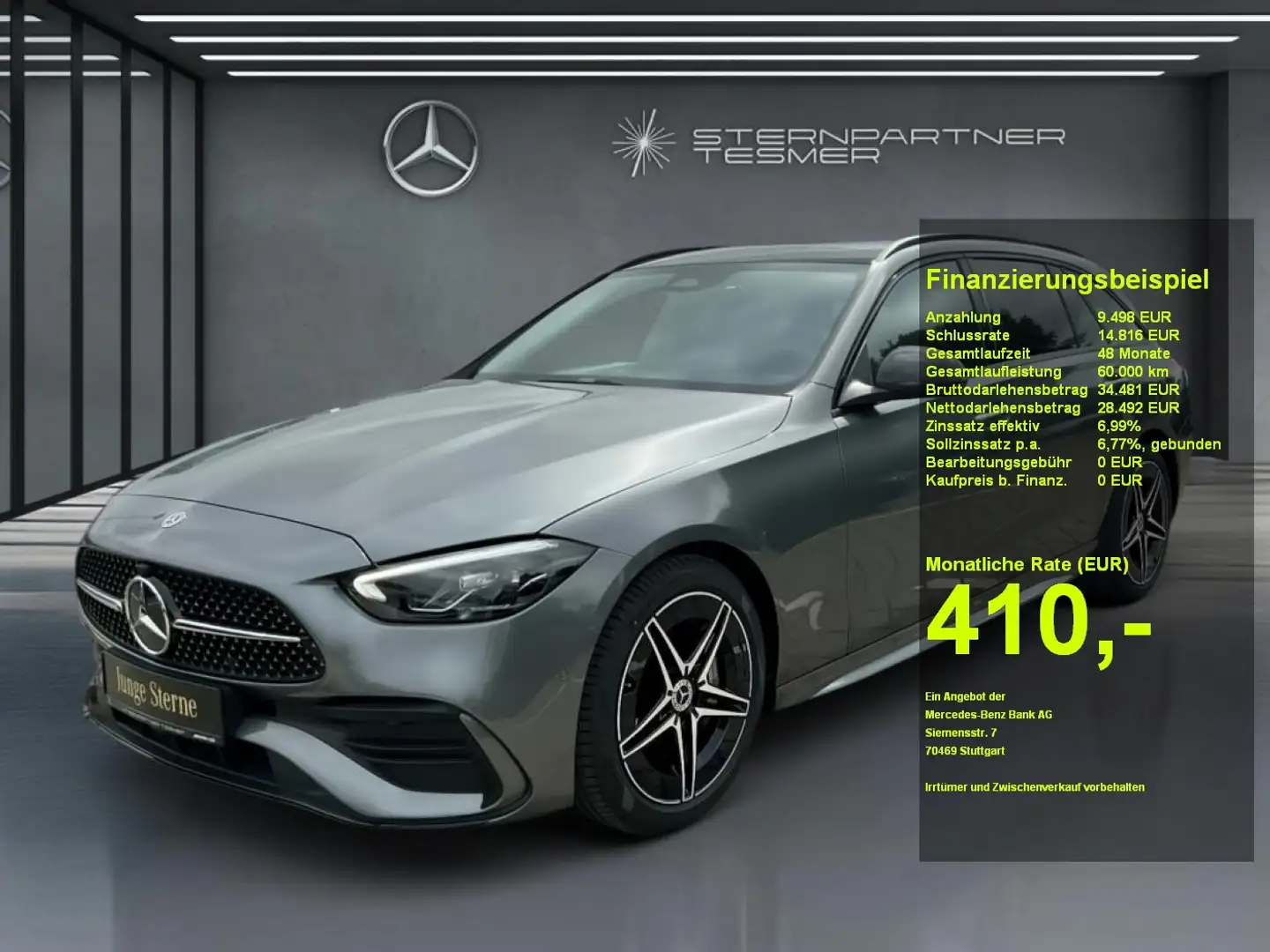 Mercedes-Benz C 200 T AMG Panorama Night Kamera Memory LED Gris - 1