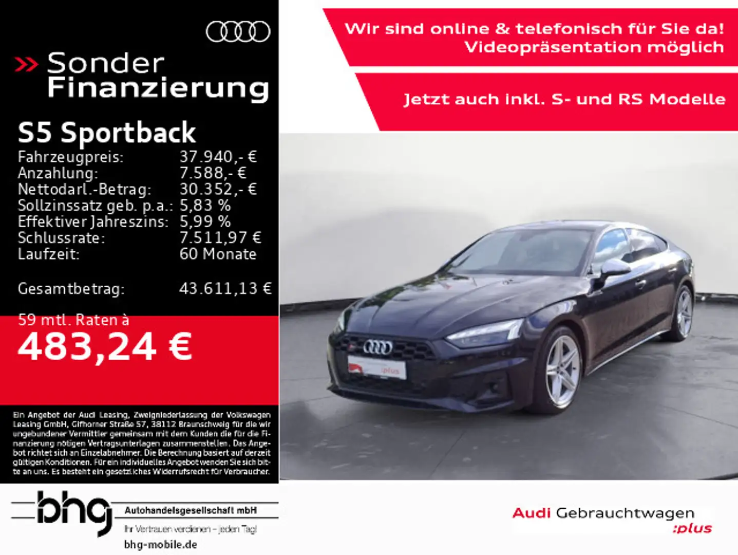 Audi S5 3.0 TDI quattro tiptronic Schwarz - 1