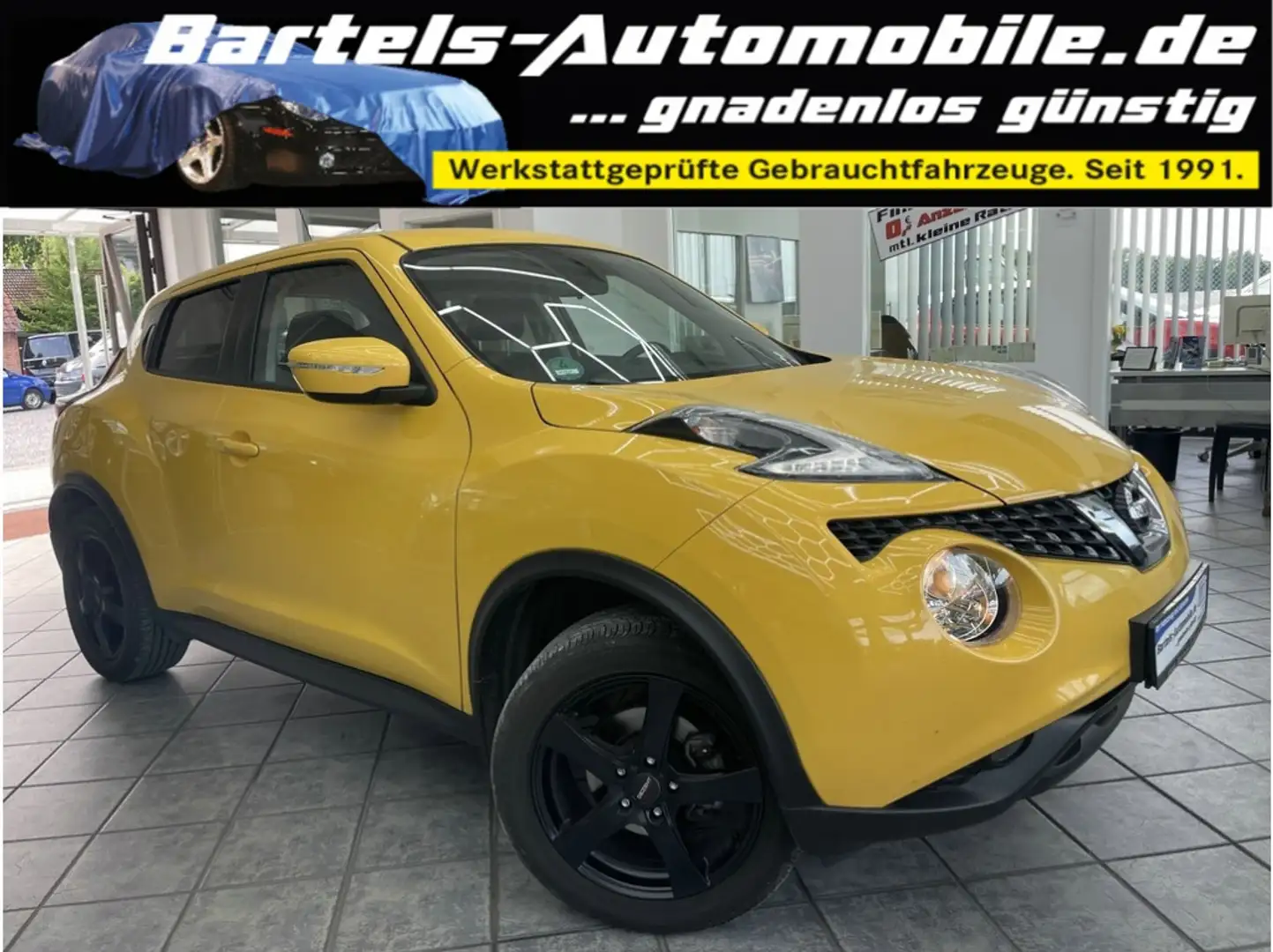 Nissan Juke 1.2 16V N-Way, 1.Hand, Kamera, Klima, Navi Gelb - 1