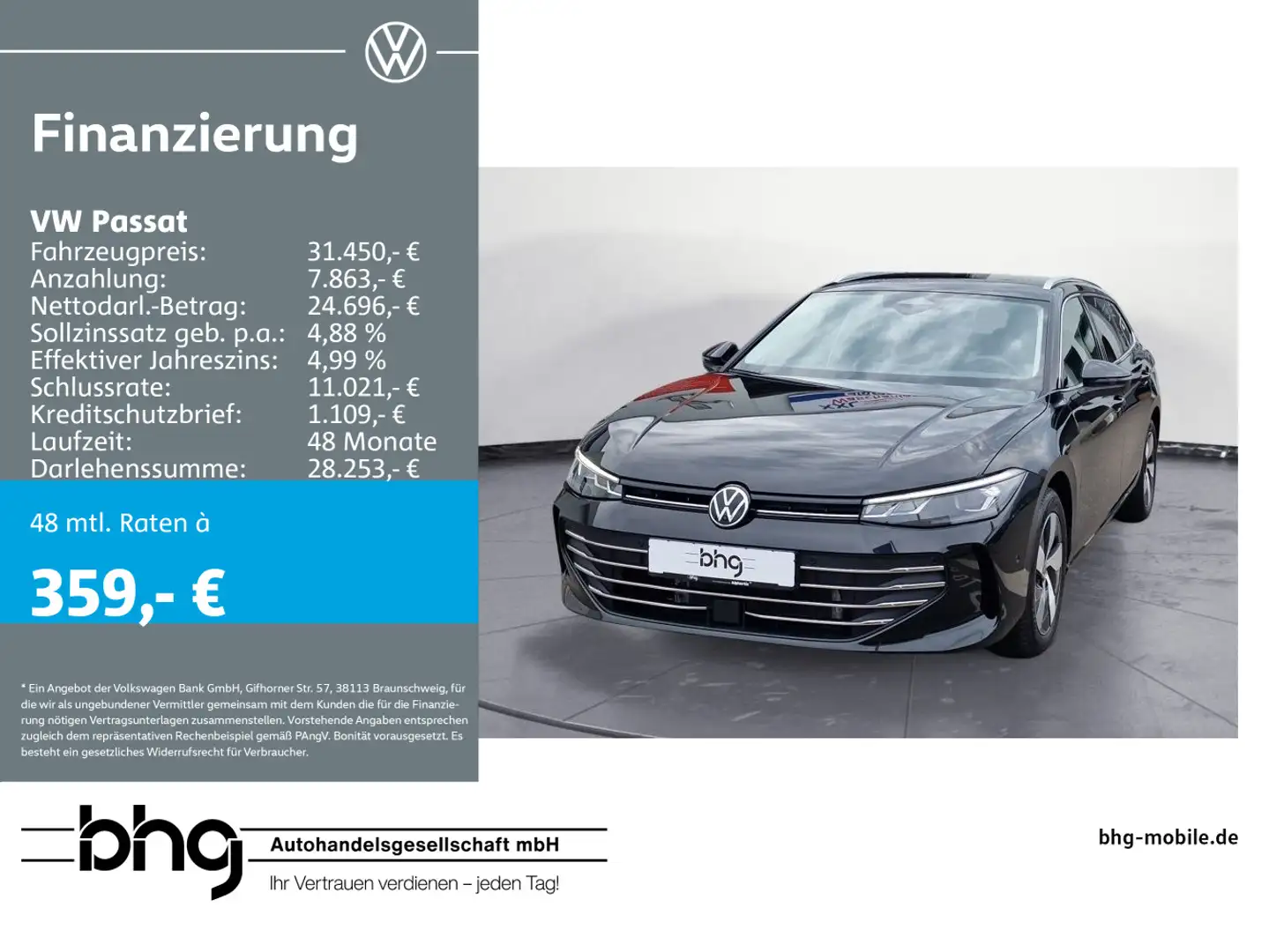 Volkswagen Passat Variant Passat Business 1,5 l eTSI OPF (1 Schwarz - 1