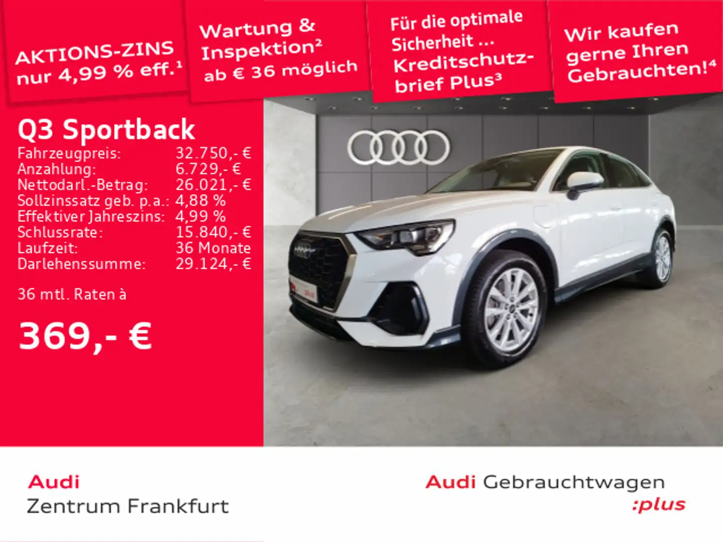 Audi Q3 45 TFSI e S tronic LED VC 360° Temp Weiß - 1