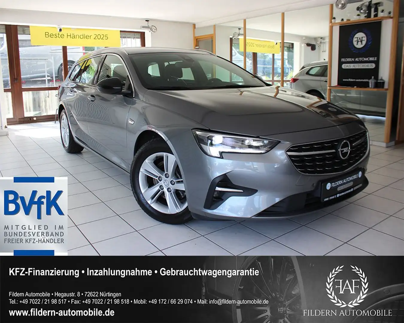 Opel Insignia ST 2.0T Elegance*LED*NAVI*CARPLAY*TEMPOMAT*T-LEDER Gris - 1