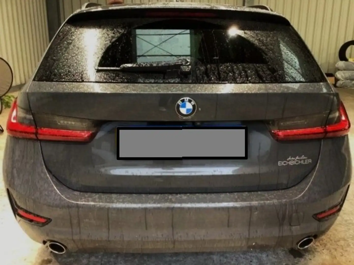 BMW 318 318d Touring mhev 48V Sport auto pelle virtual Grigio - 2