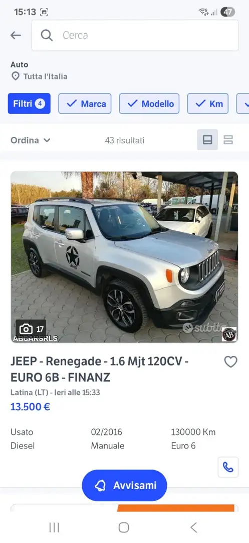 Jeep Renegade 1.6 mjt Longitude fwd 120cv E6 - 2