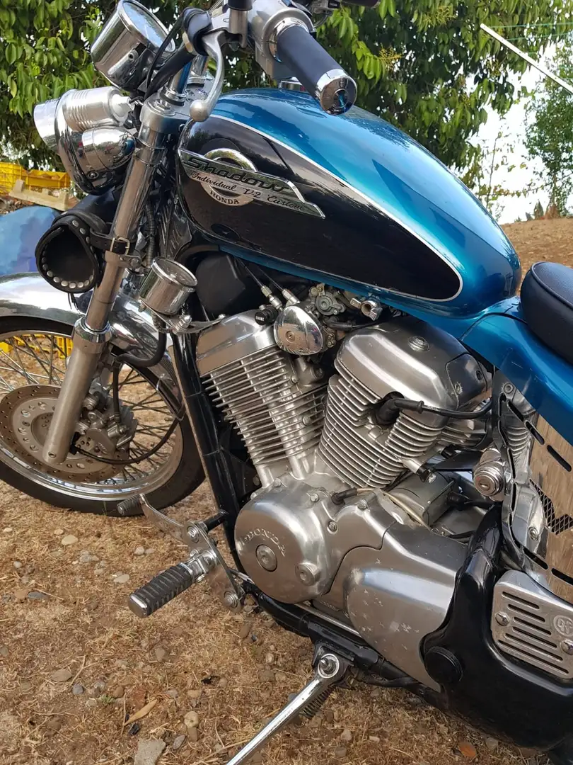 Honda Shadow 600 Shadow VT 600 Custom Bleu - 2
