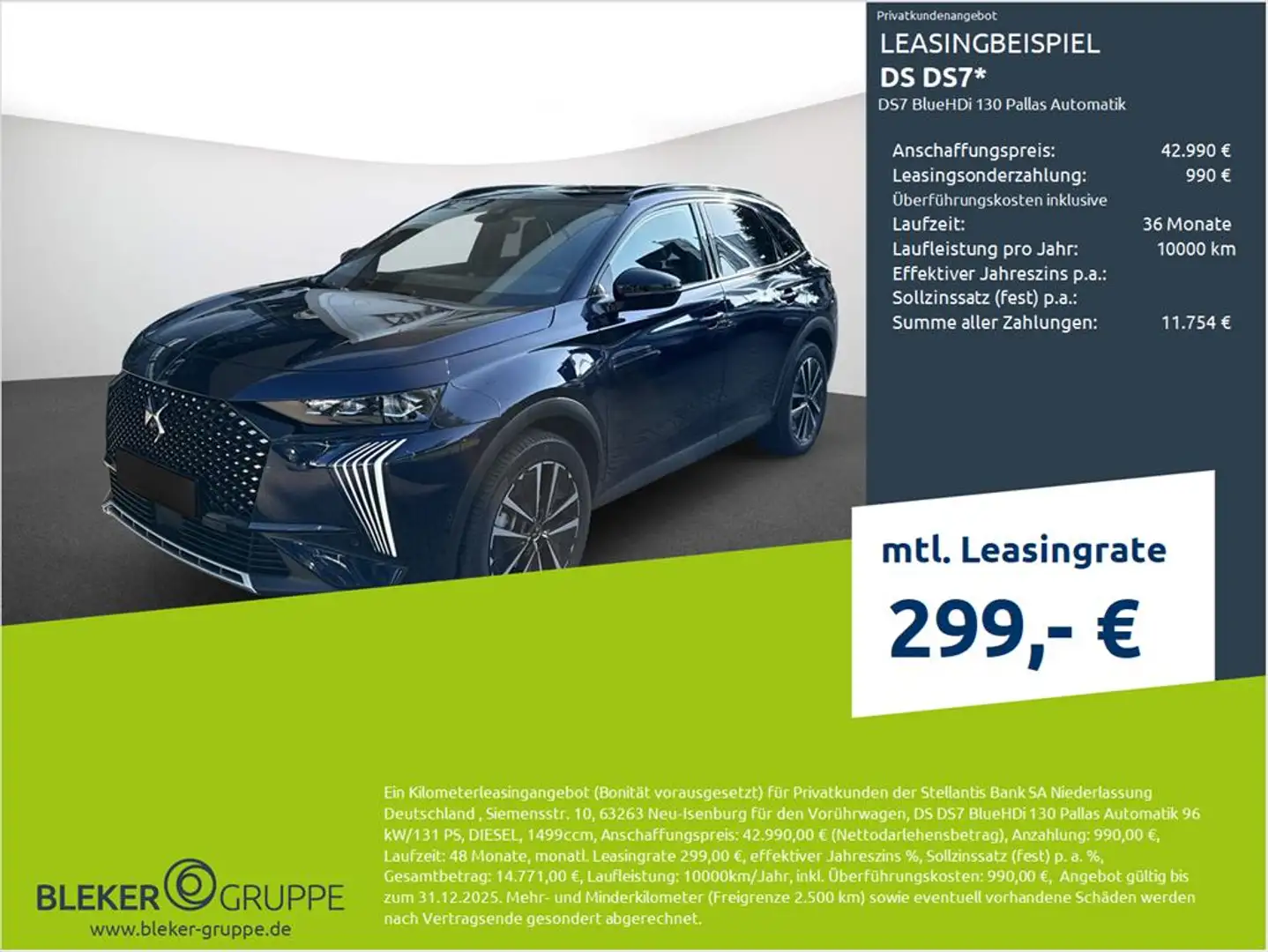 DS Automobiles DS 7 DS7 BlueHDi 130 Pallas Automatik - 1