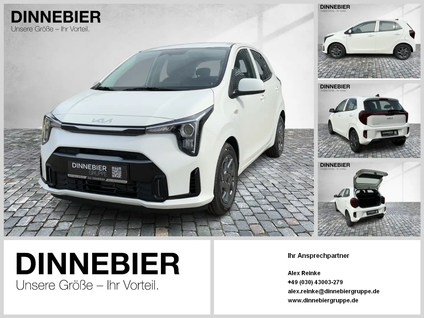 Kia Picanto 1.0 Vision Navigation+Kamera+SHZ Blanc - 1