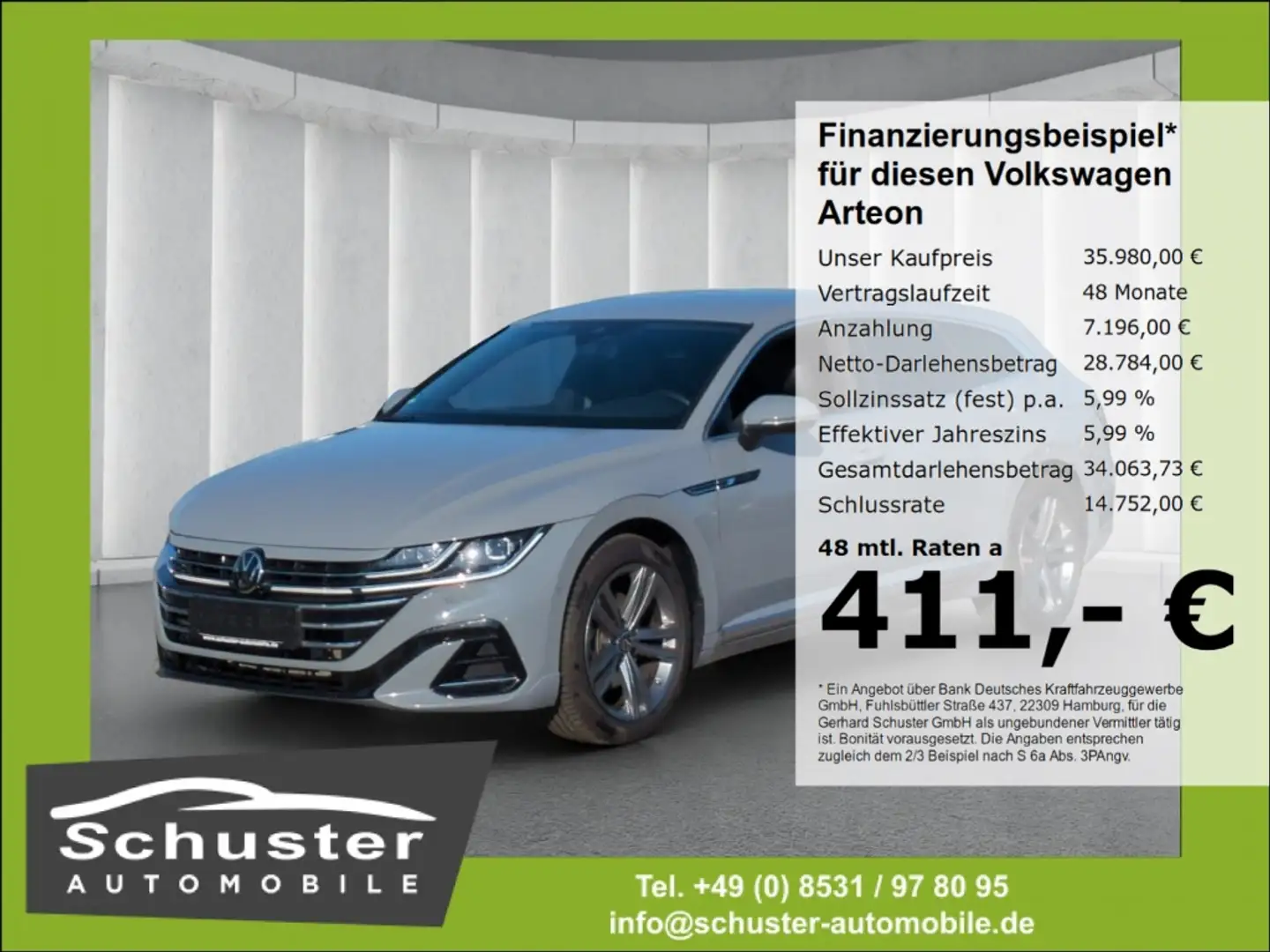 Volkswagen Arteon SB R-LINE 2.0TSI*StandHzg AHK 360°Kam DCC Grey - 1