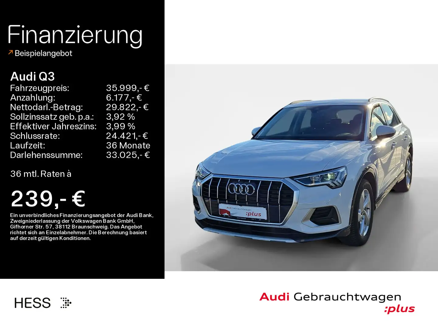 Audi Q3 35 TDI advanced*LED*VIRTUAL*NAVI-PLUS*KAMERA* Weiß - 1