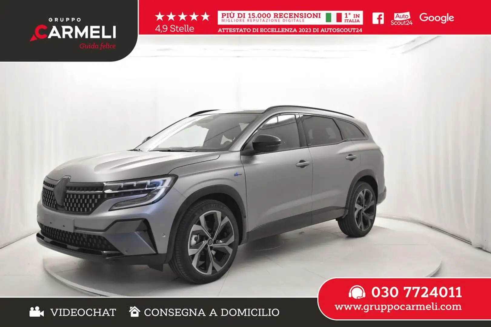 Renault Espace 1.2 e-Tech full hybrid esprit Alpine 200cv auto Grigio - 1