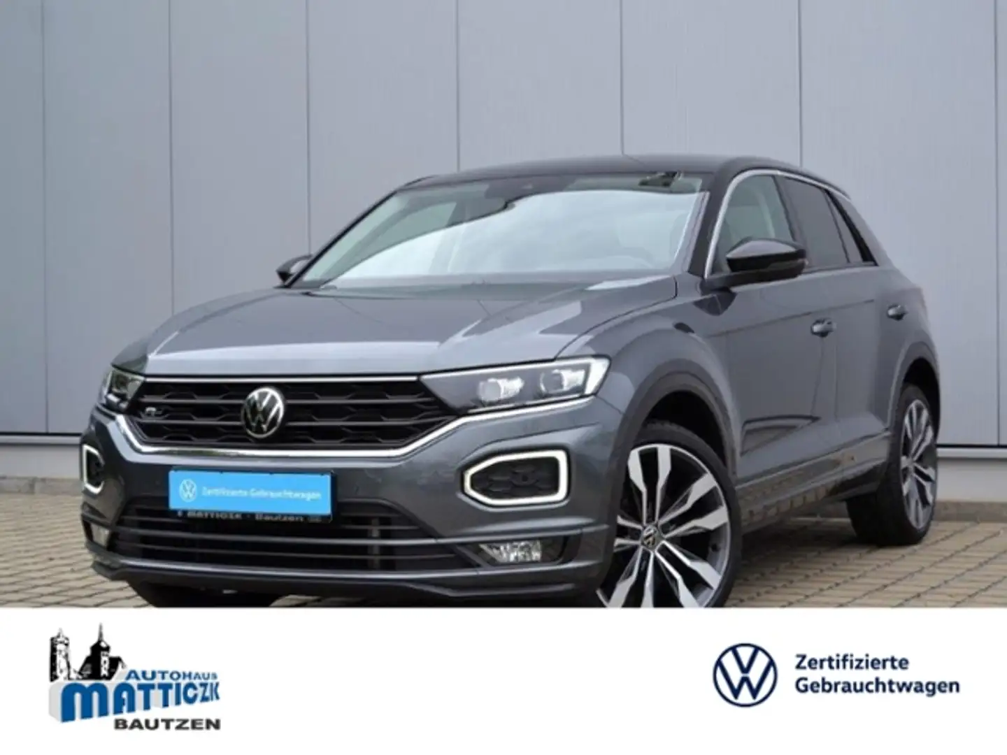Volkswagen T-Roc 2.0 TDI 150 PS DSG United R-Line AHK/19-ZOLL/LED/ Grau - 1