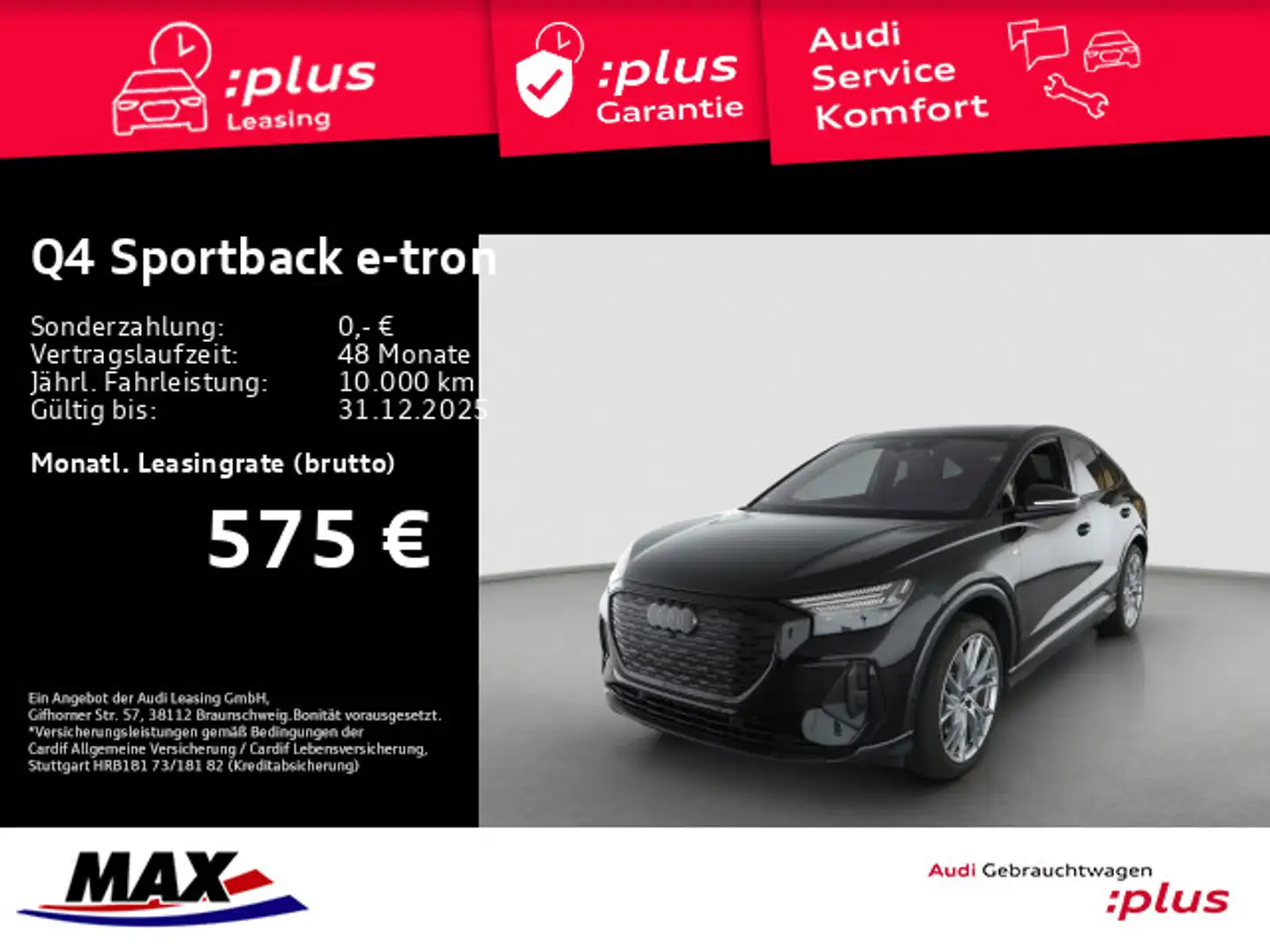 Audi Q4 e-tron 55 QUATT S LINE MATRIX+ARHUD Schwarz - 1