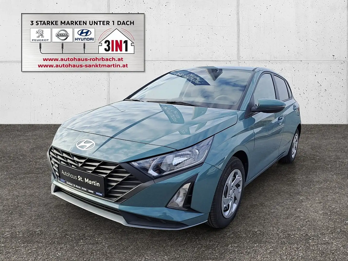 Hyundai i20 1,2 MPI GO Groen - 1