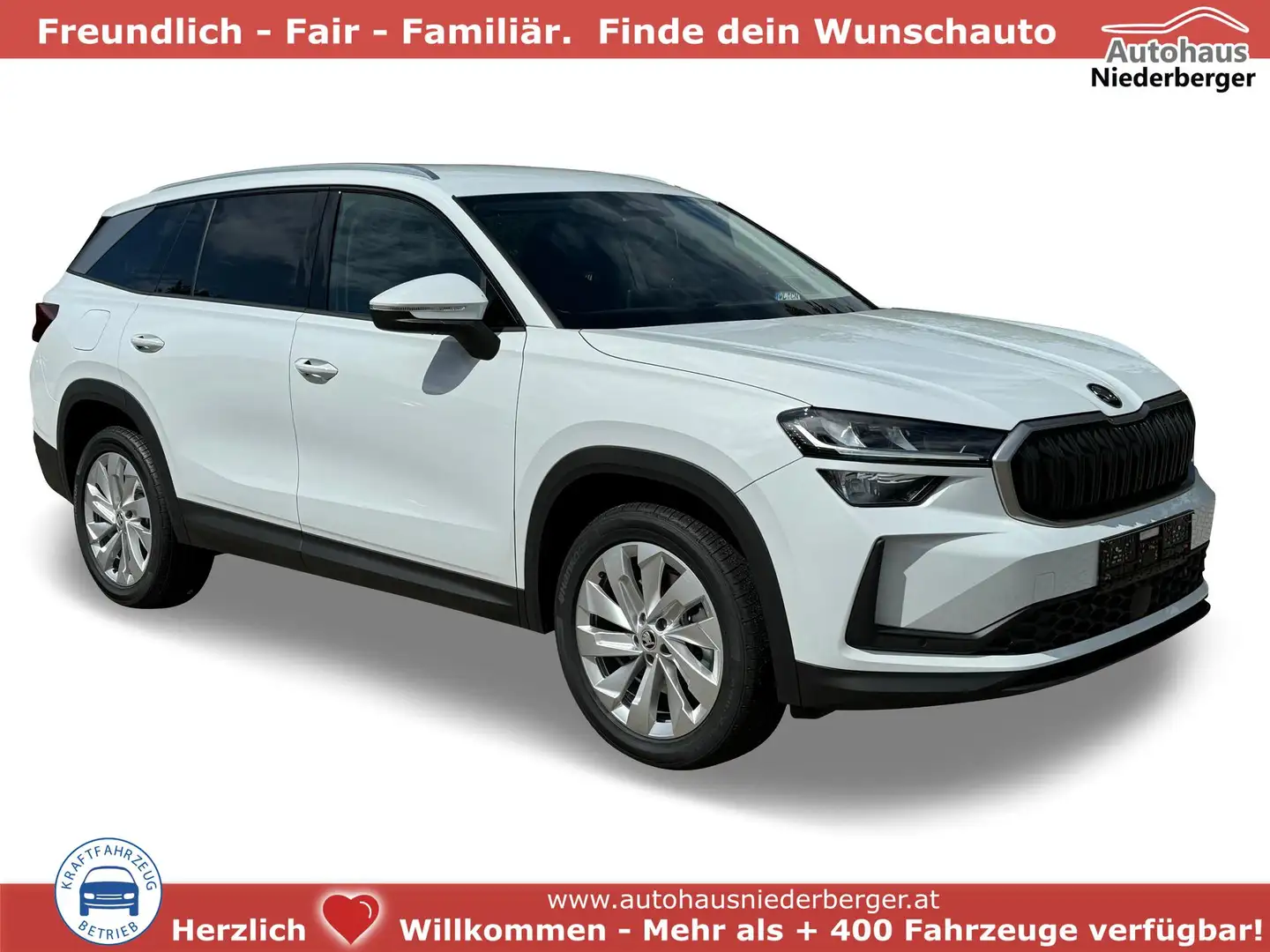 Skoda Kodiaq Selection Business Edition LEDER+AHK+PANO+MATRI... Weiß - 1
