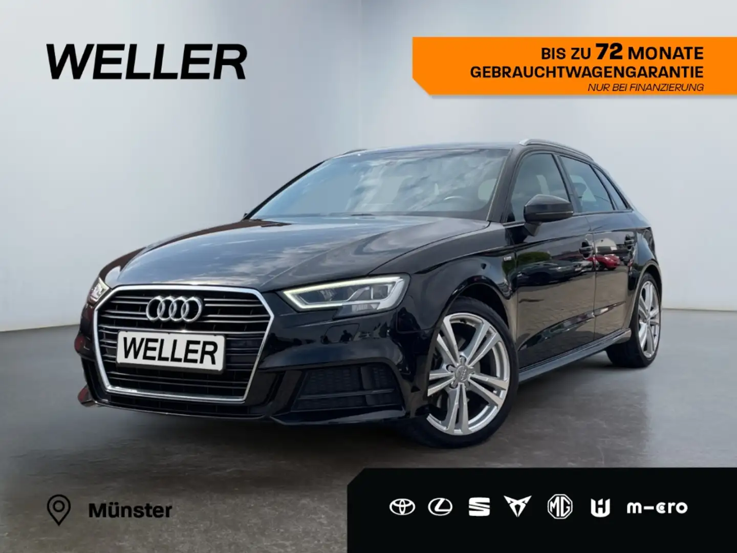 Audi A3 35 TDI Sportback S-tronic *S line*LED*Navi*SHZ* Noir - 1