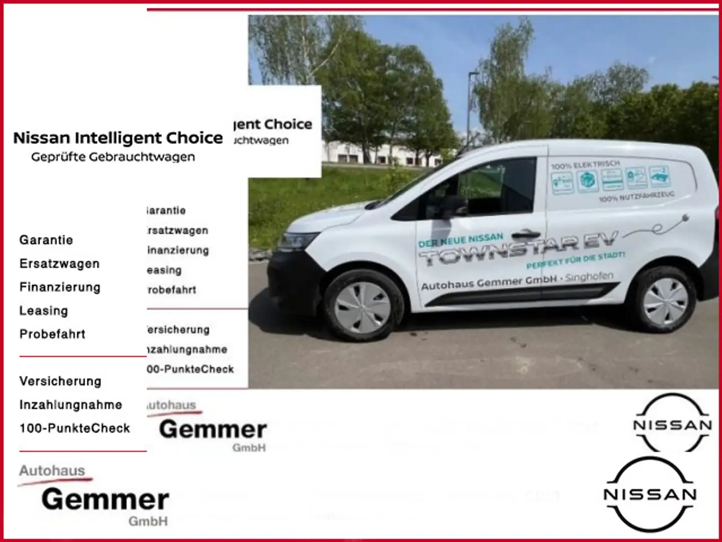 Nissan Townstar EV Kastenwagen L1 MY2 Acenta Option Weiß - 1