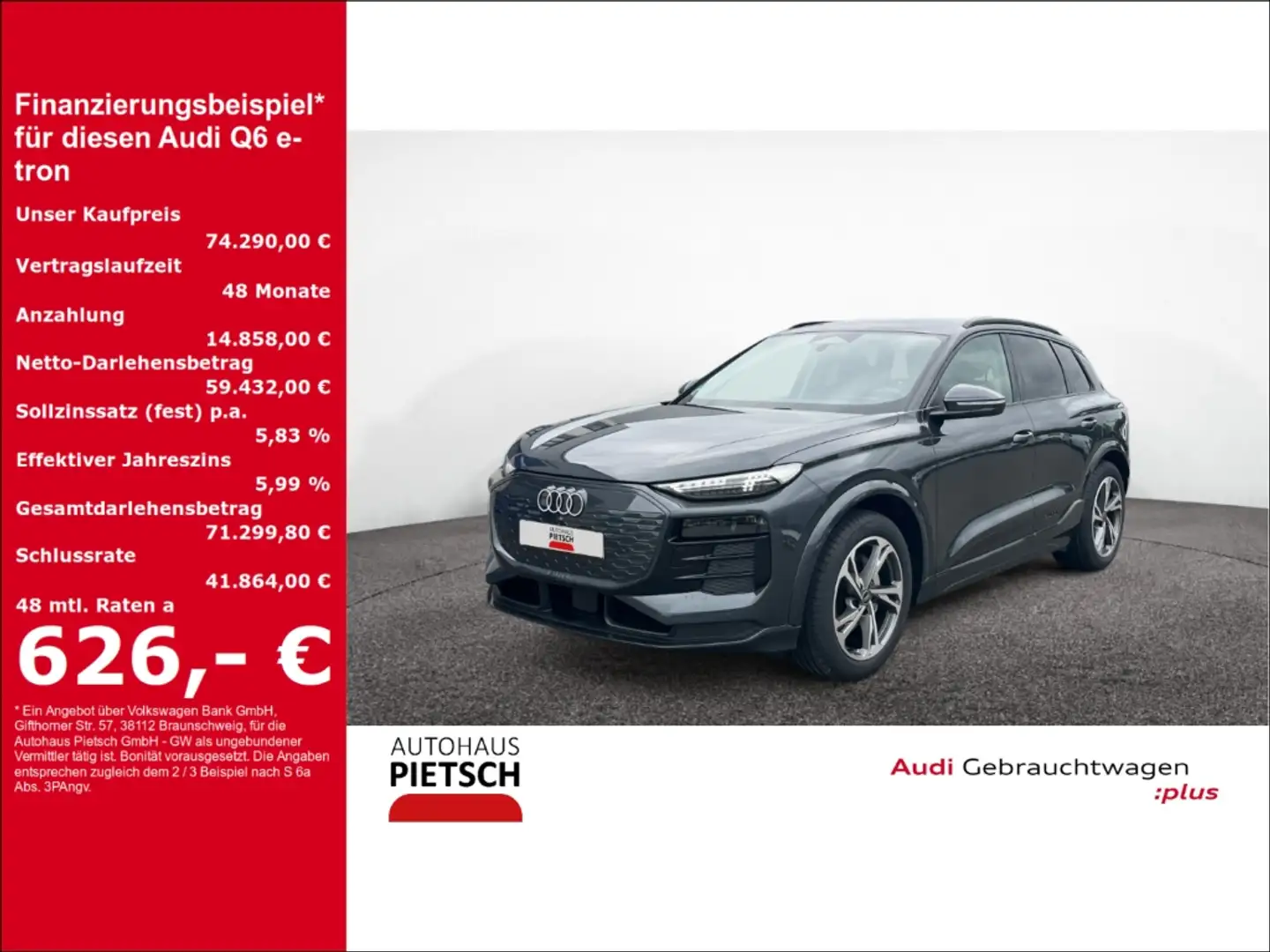 Audi Q6 quattro 95kWh LM20 Interieur Sport AHK-klappbar Na Grau - 1