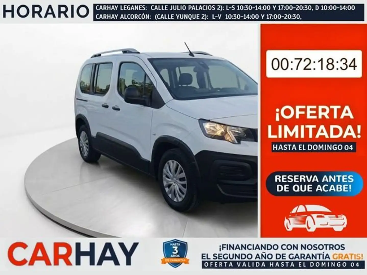Peugeot Rifter Style Long BlueHDi 96kW Blanco - 1