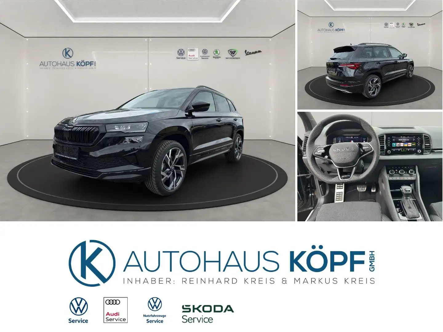Skoda Karoq Sportline 4x4 TDI_Pano_AHK_Teillede_Matrix Schwarz - 2