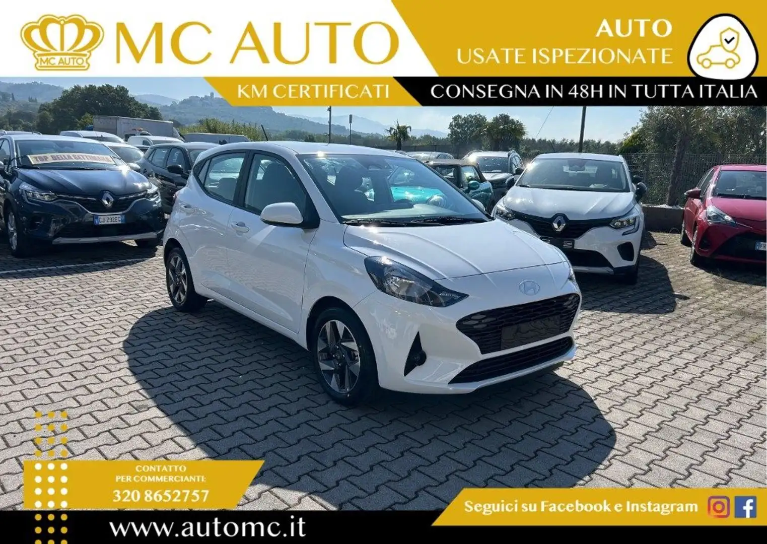 Hyundai i10 1.0 MPI Connectline PROMO CON FINAZIAMENTO Bianco - 1