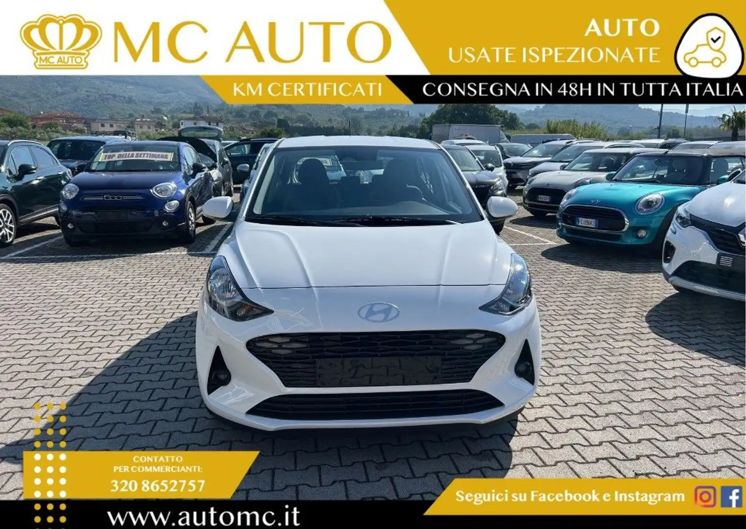 Hyundai i10 1.0 MPI Connectline PROMO CON FINAZIAMENTO Bianco - 2