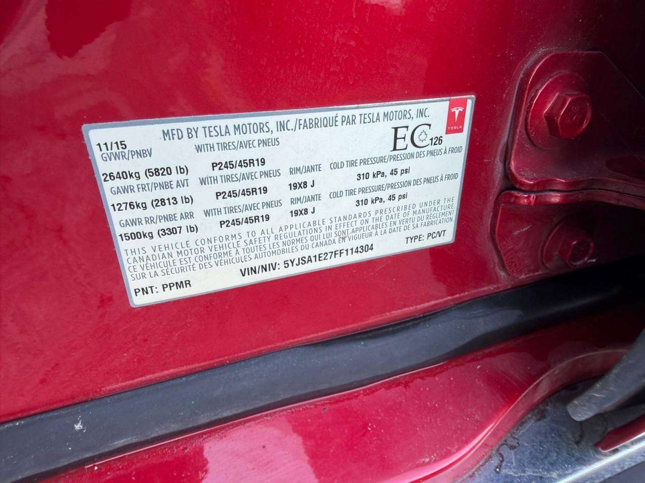 2015 Tesla Model S 85D thumb 17
