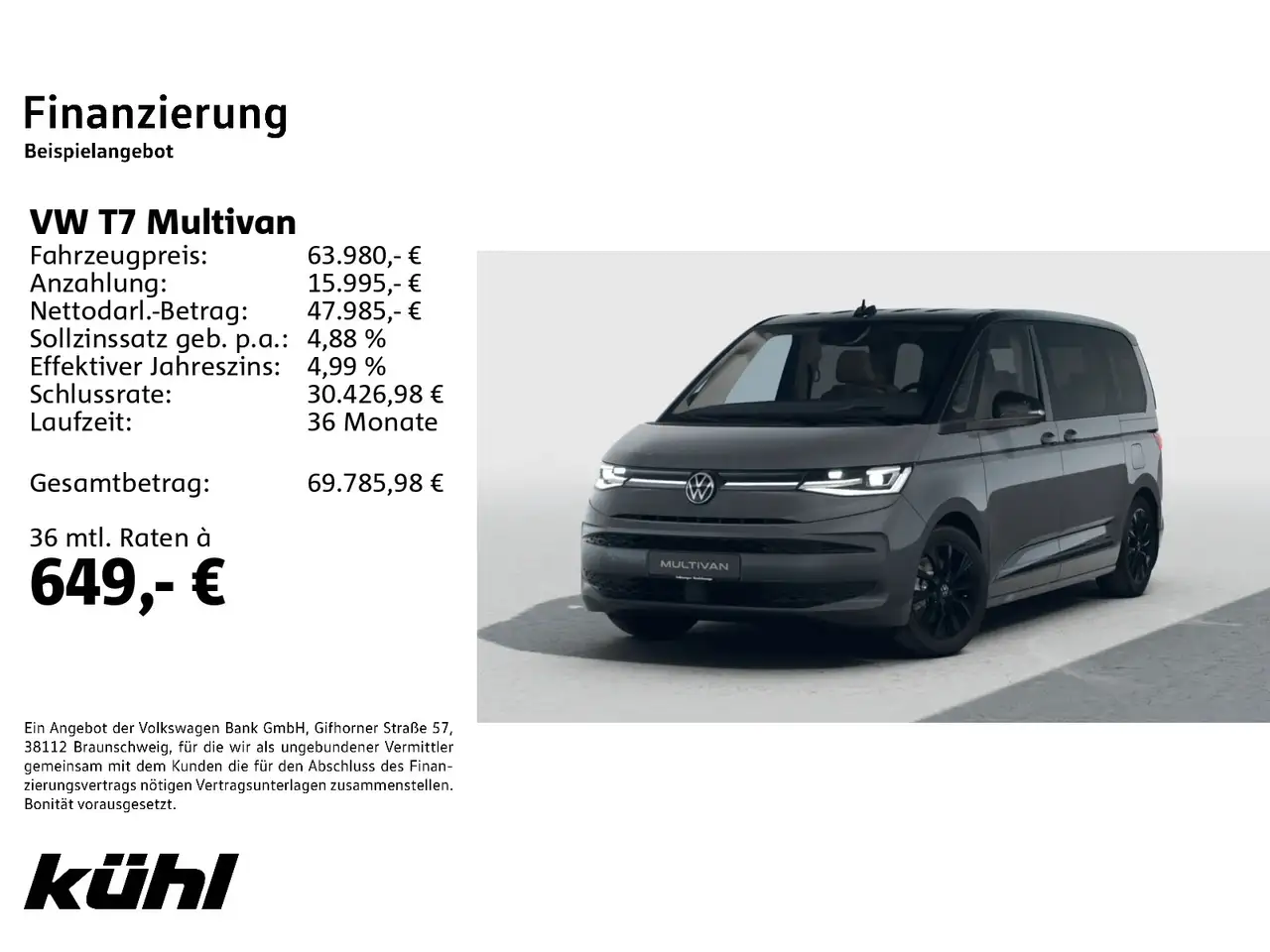 Volkswagen T7 Multivan KÜ 2.0 TDI DSG Edition IQ.Light/ACC/ 2