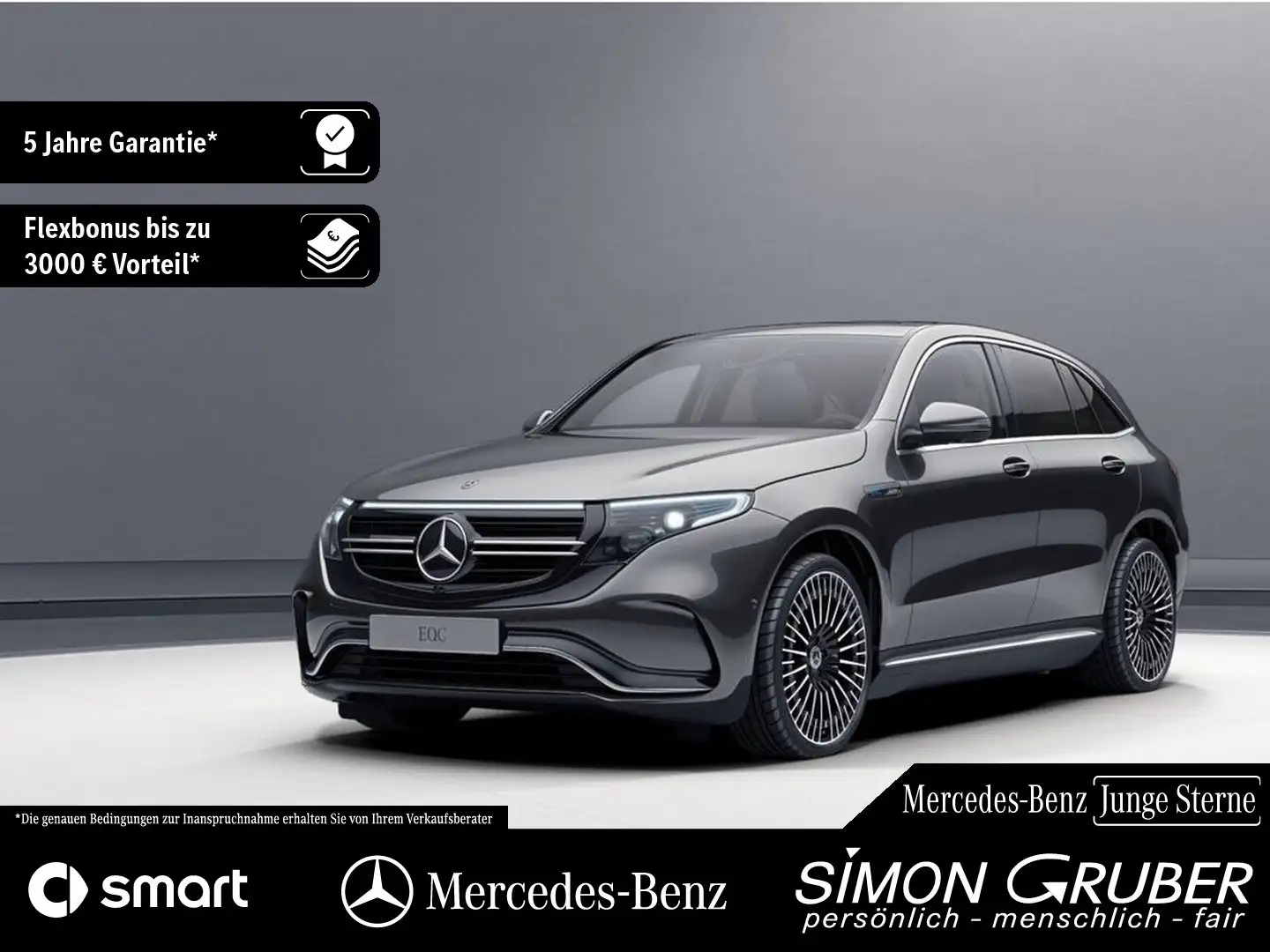 Mercedes-Benz EQC 400 4M AMG HUD Schiebedach Distronic AHK Grau - 1