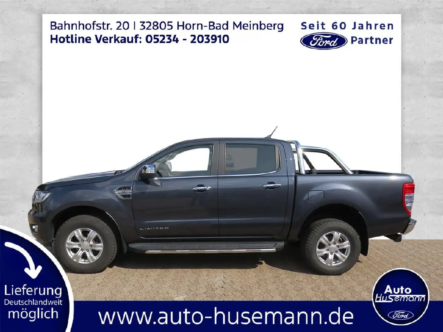 Ford Ranger Limited DoKa 4x4,Klima,Navi,beh.WSS+Sitze Gris - 2