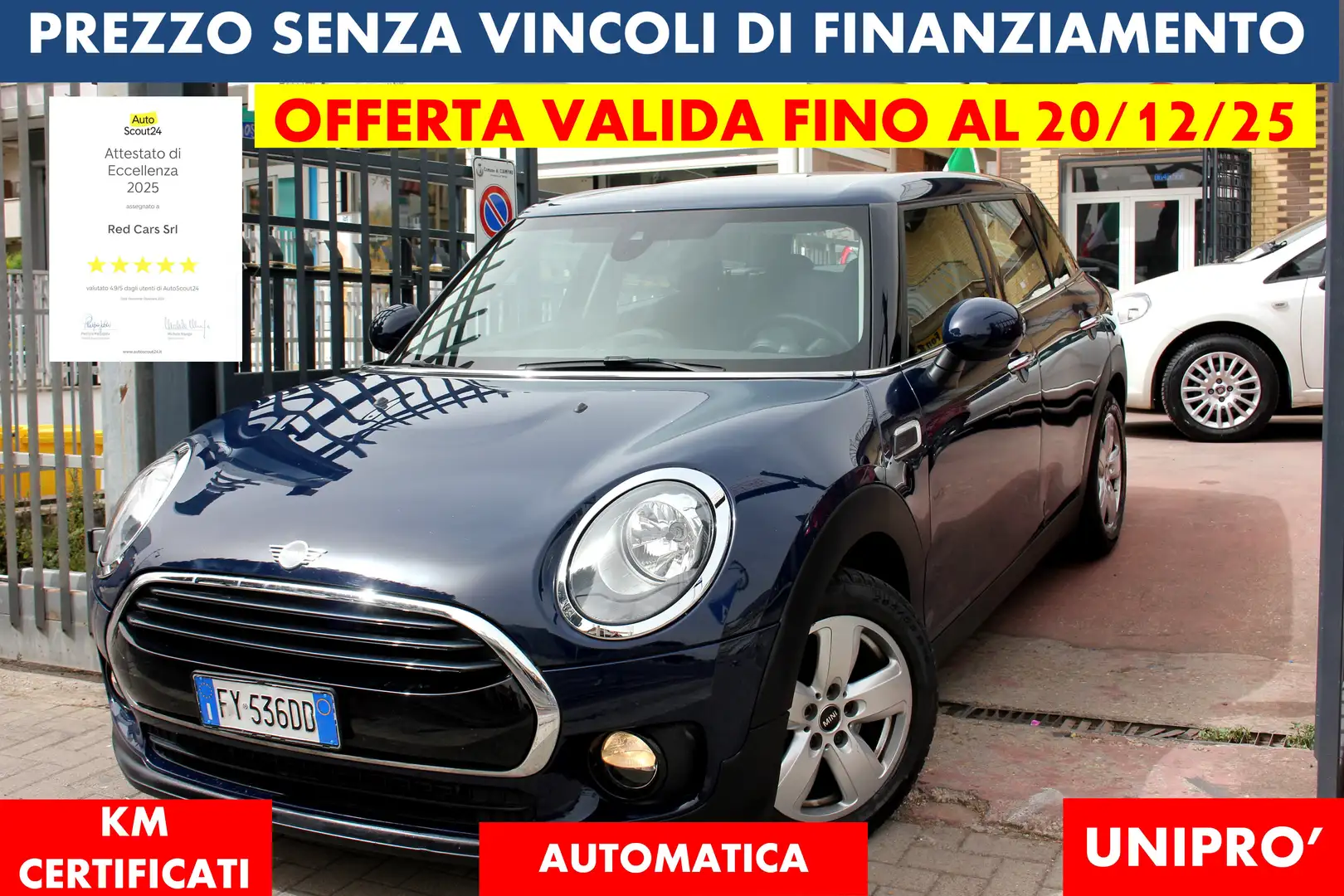 MINI Cooper Clubman *PREZZO VERO* 1.5-136cv AUTOMATICA KM CERTI UNIPRO Blu/Azzurro - 1