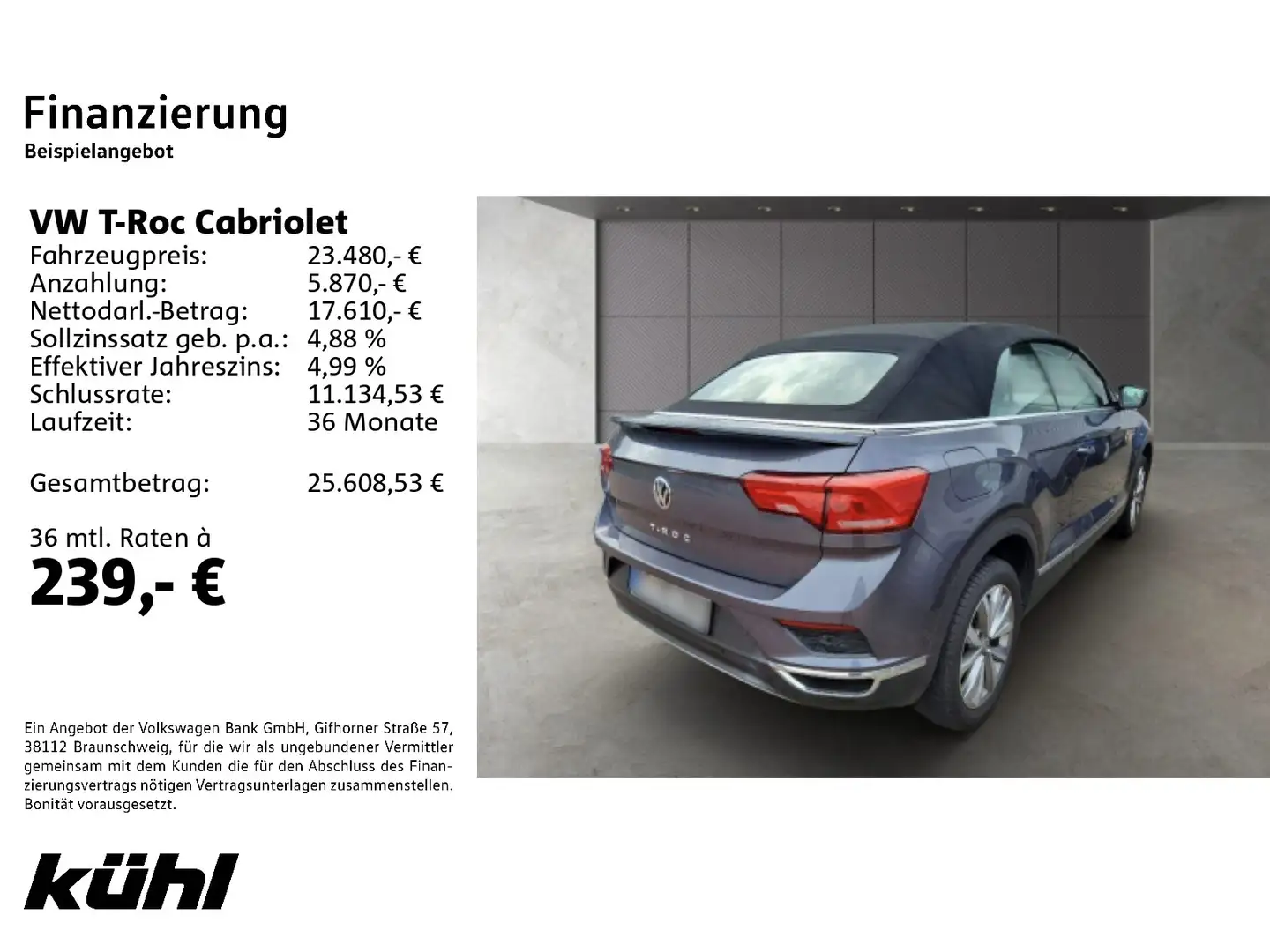 Volkswagen T-Roc 1.5 TSI DSG Style ACC/Kamera/Ass Grau - 2