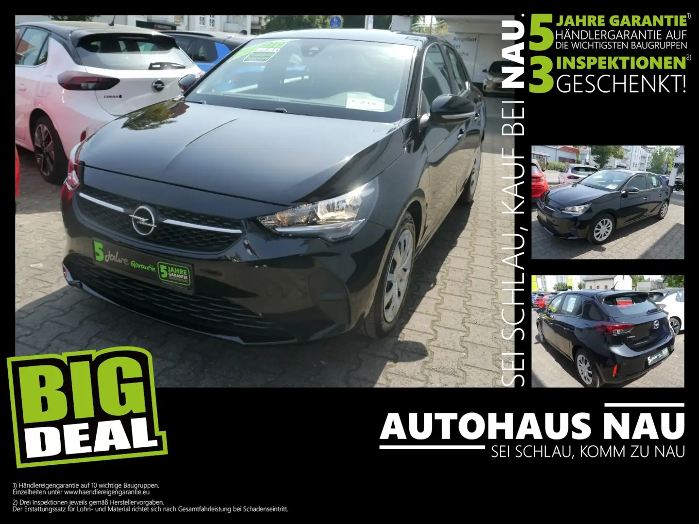 Opel Corsa F 1.2 Turbo Edition SHZ+PDC+SpurH Zwart - 1