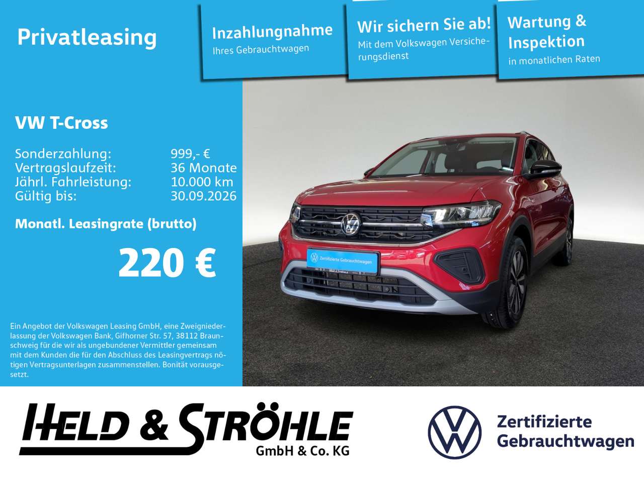 Volkswagen T-Cross 2025 — GOAL 1.0 TSI AHK LED NAVI KAM PDC SHZ