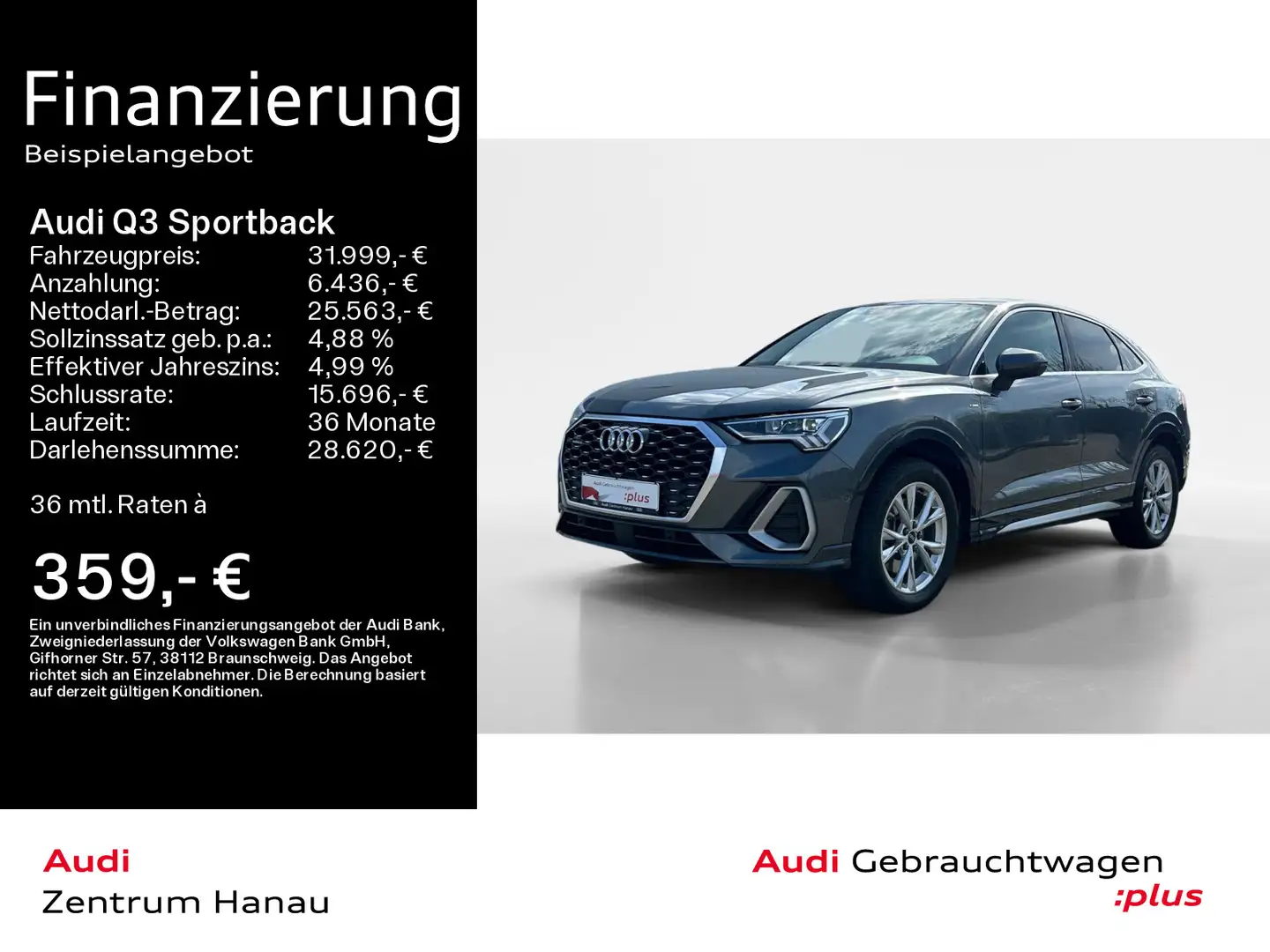 Audi Q3 40 TFSI QUATT S LINE NAV*LED*KAMERA Gris - 1