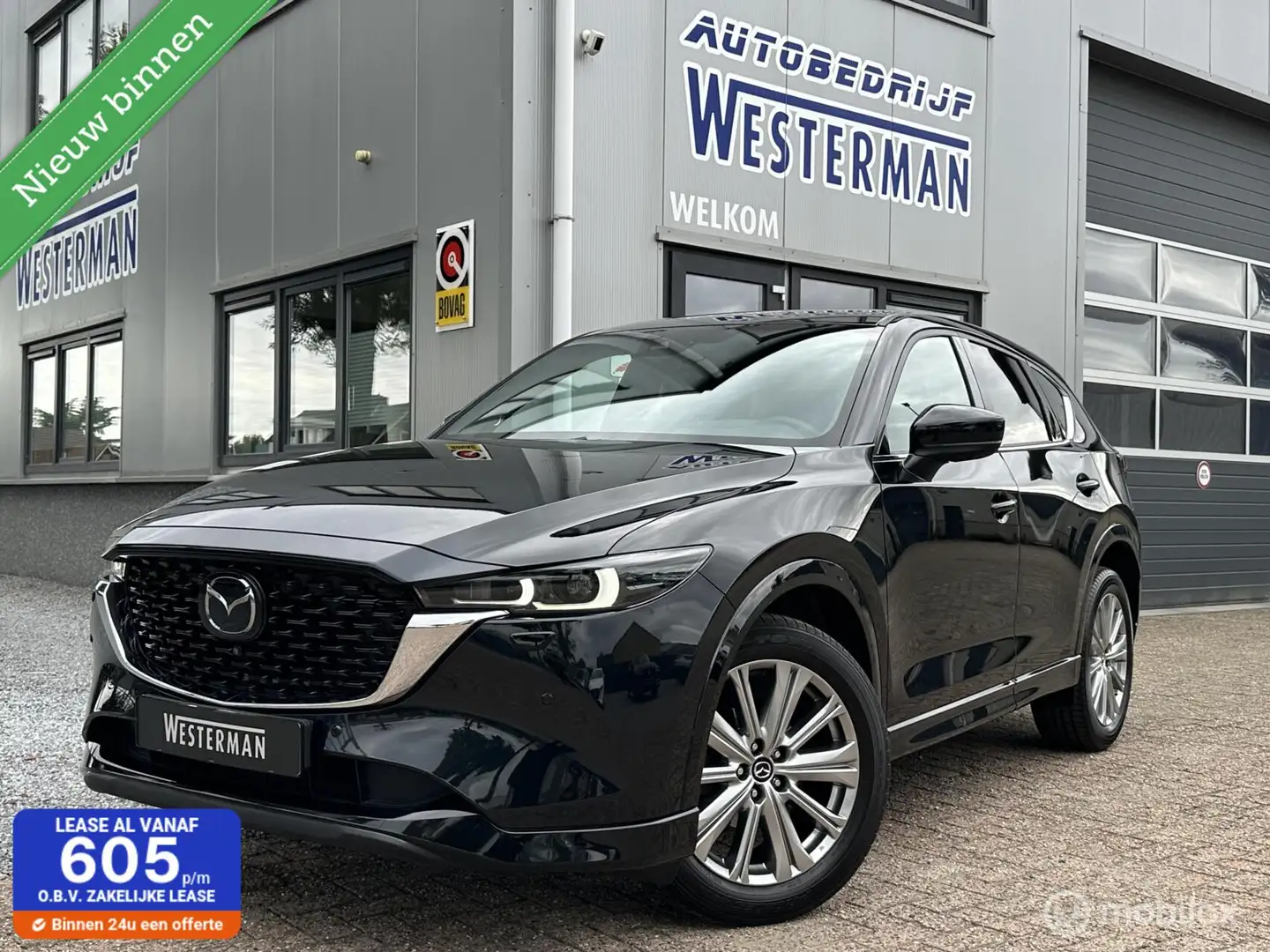 Mazda CX-5 2.5 SkyActiv-G 194 Aut Luxury Acc Leer 360° Cam Bo Zwart - 1