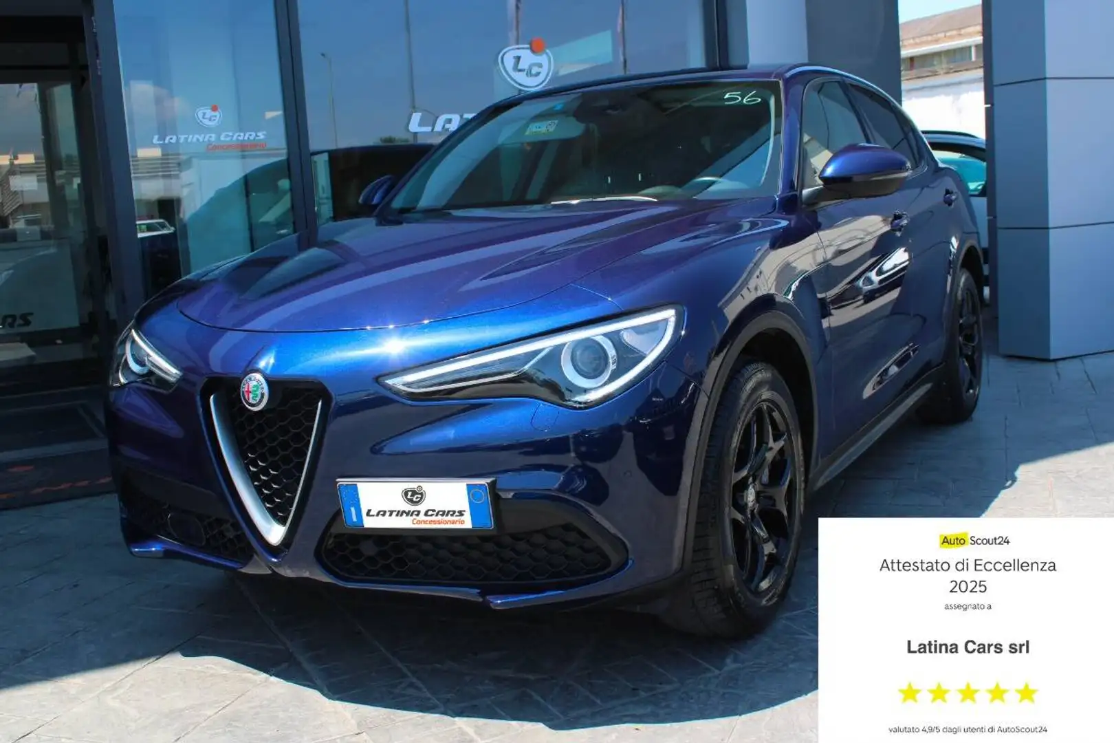 Alfa Romeo Stelvio 2.2 t Business Q4 190cv con Navigatore e CarPlay Blauw - 1