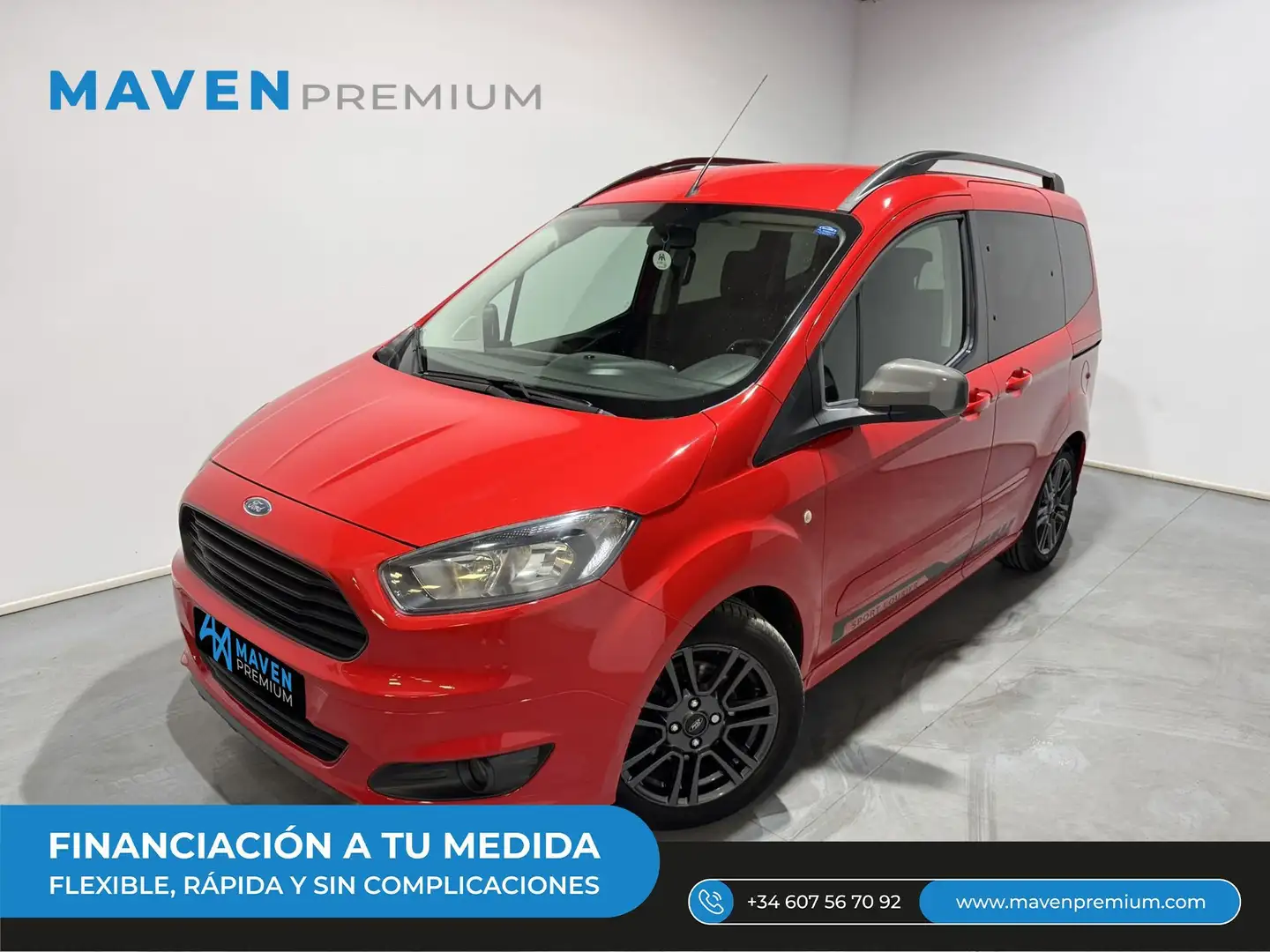 Ford Tourneo Courier 1.5TDCi Sport 95 Rood - 1