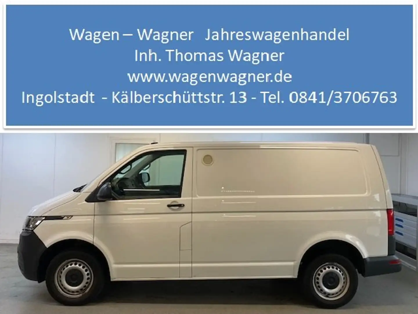 Volkswagen T6.1 Transporter Kasten 2.0 TDI 110PS Klima APP AHK Standheizung Weiß - 1