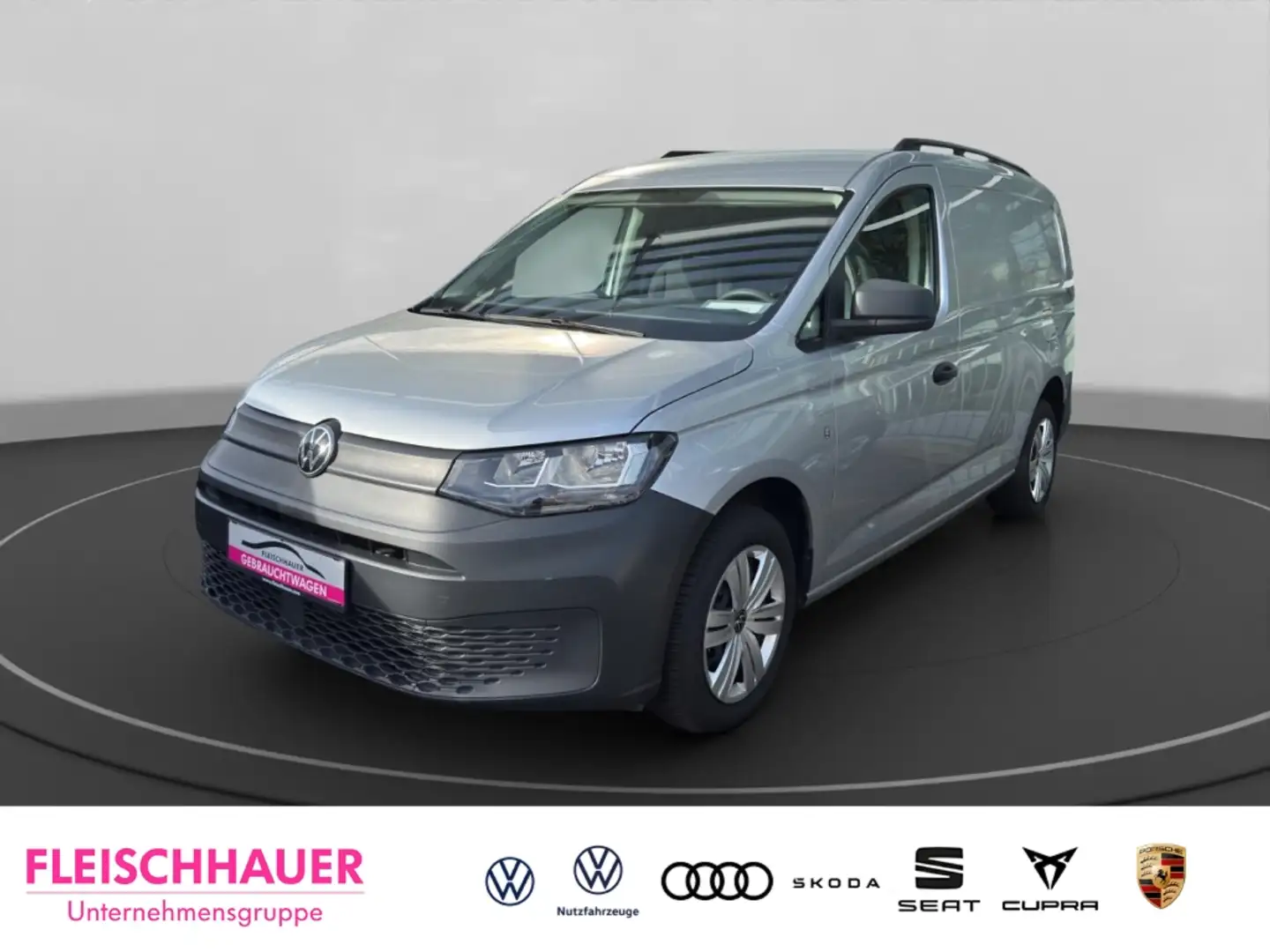 Volkswagen Caddy Cargo 2.0 TDI AHK+PDC+Klima+DAB+Telefon Silber - 1